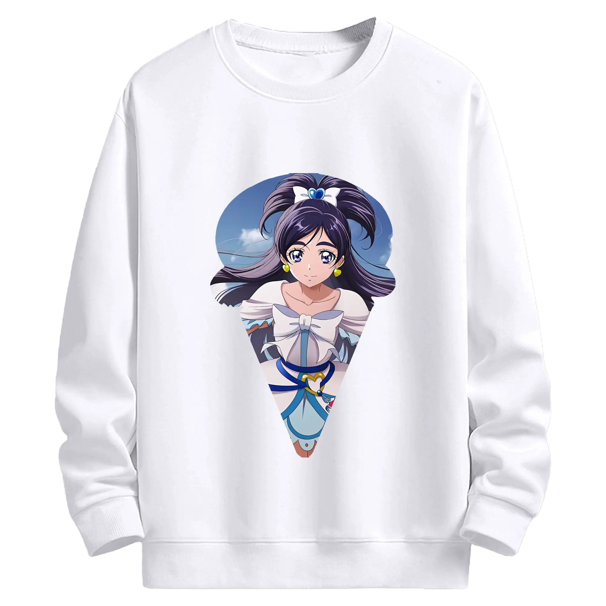 プリキュア グッズ,雪城ほのか - 高品質 クルーネック スウェット ・ コットン59％ ポリエステル41％ ・ ユニセックス 長袖 トレーナー ・ カジュアル デイリー スポーツ 散歩用