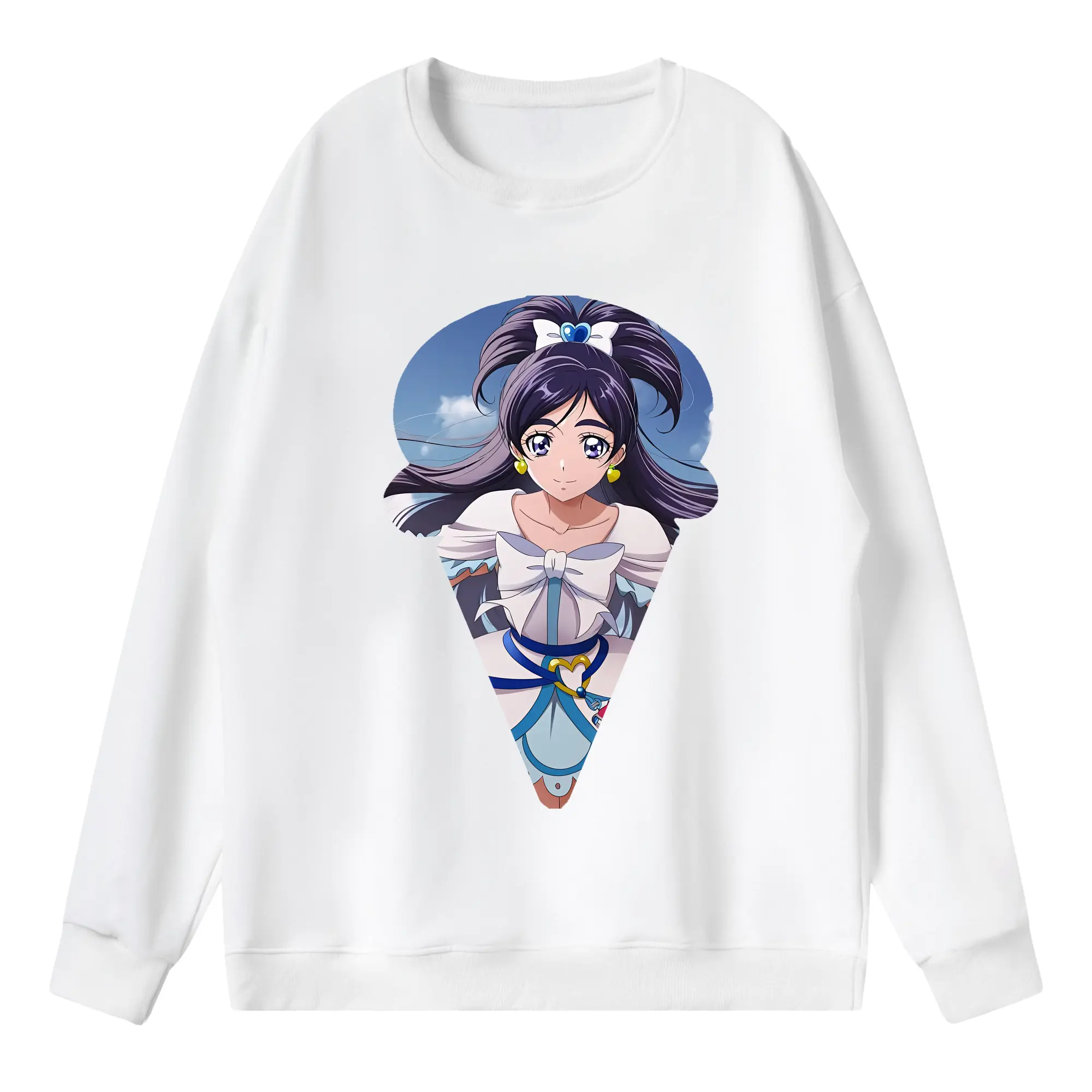 プリキュア グッズ,雪城ほのか - 薄手 クルーネック スウェット 裏毛260g · ポリエステル 春秋向け カジュアル 男女兼用 · トレーナー デイリー スポーツ 散歩に最適