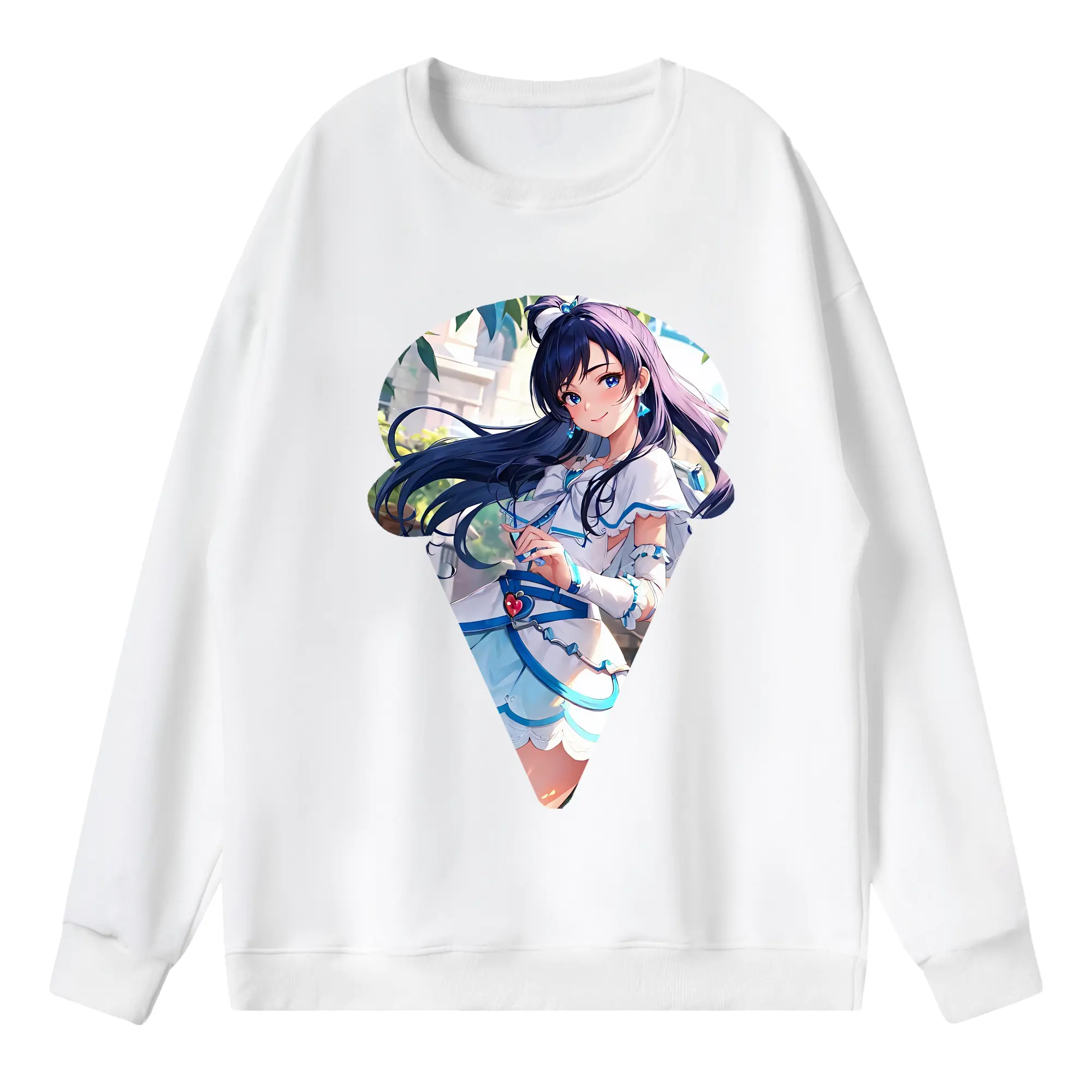 プリキュア グッズ,雪城ほのか - 薄手 クルーネック スウェット 裏毛260g · ポリエステル 春秋向け カジュアル 男女兼用 · トレーナー デイリー スポーツ 散歩に最適