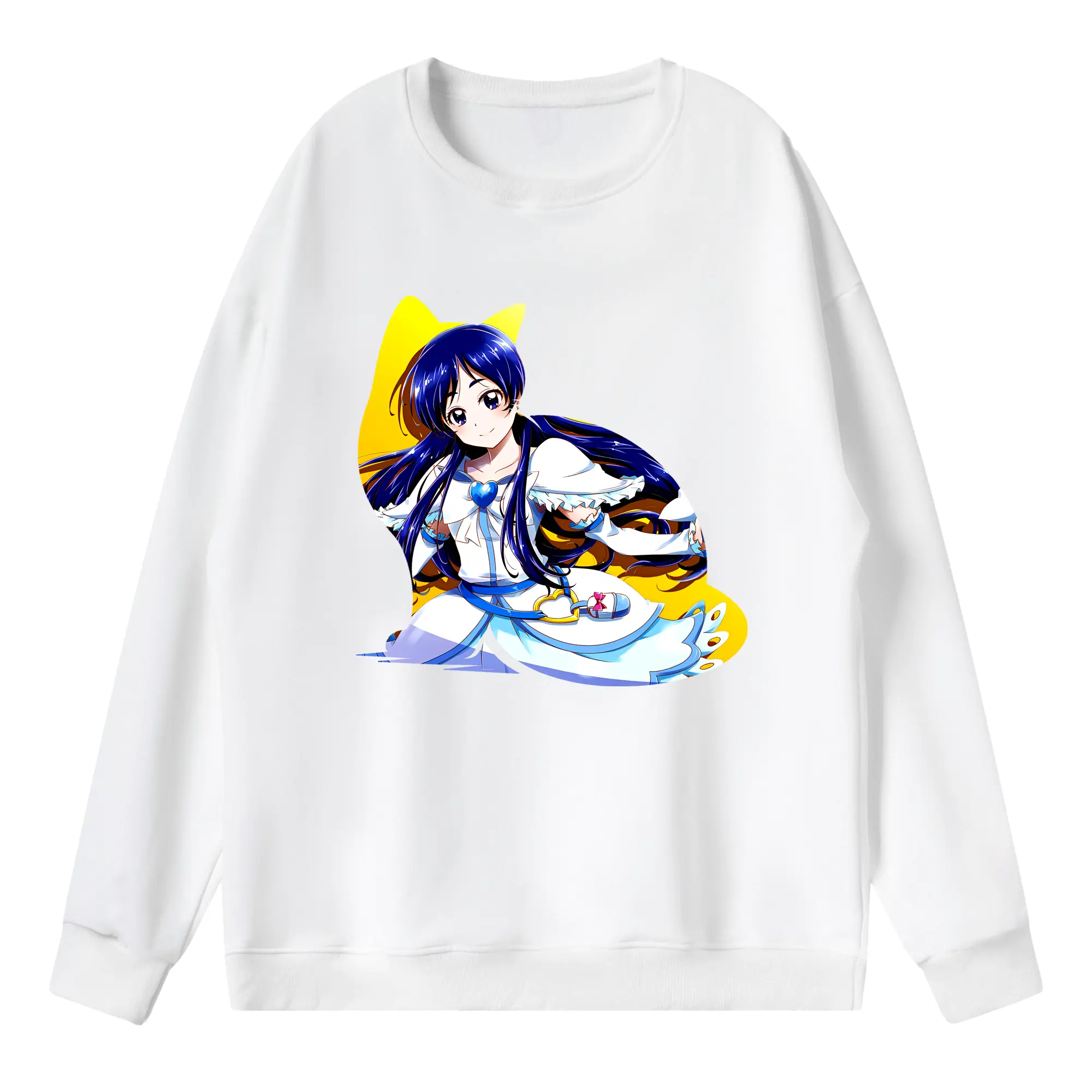 プリキュア グッズ,雪城ほのか - 薄手 クルーネック スウェット 裏毛260g · ポリエステル 春秋向け カジュアル 男女兼用 · トレーナー デイリー スポーツ 散歩に最適