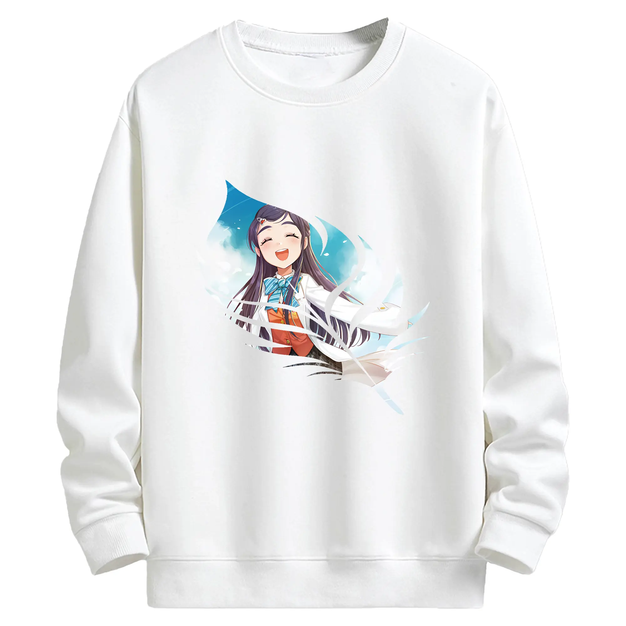 プリキュア グッズ,雪城ほのか - キッズ クルーネックスウェットシャツ ・ フロントプリント ・ 綿80％ ポリエステル20％ ・ 快適 通学 スポーツ 日常使い お散歩用