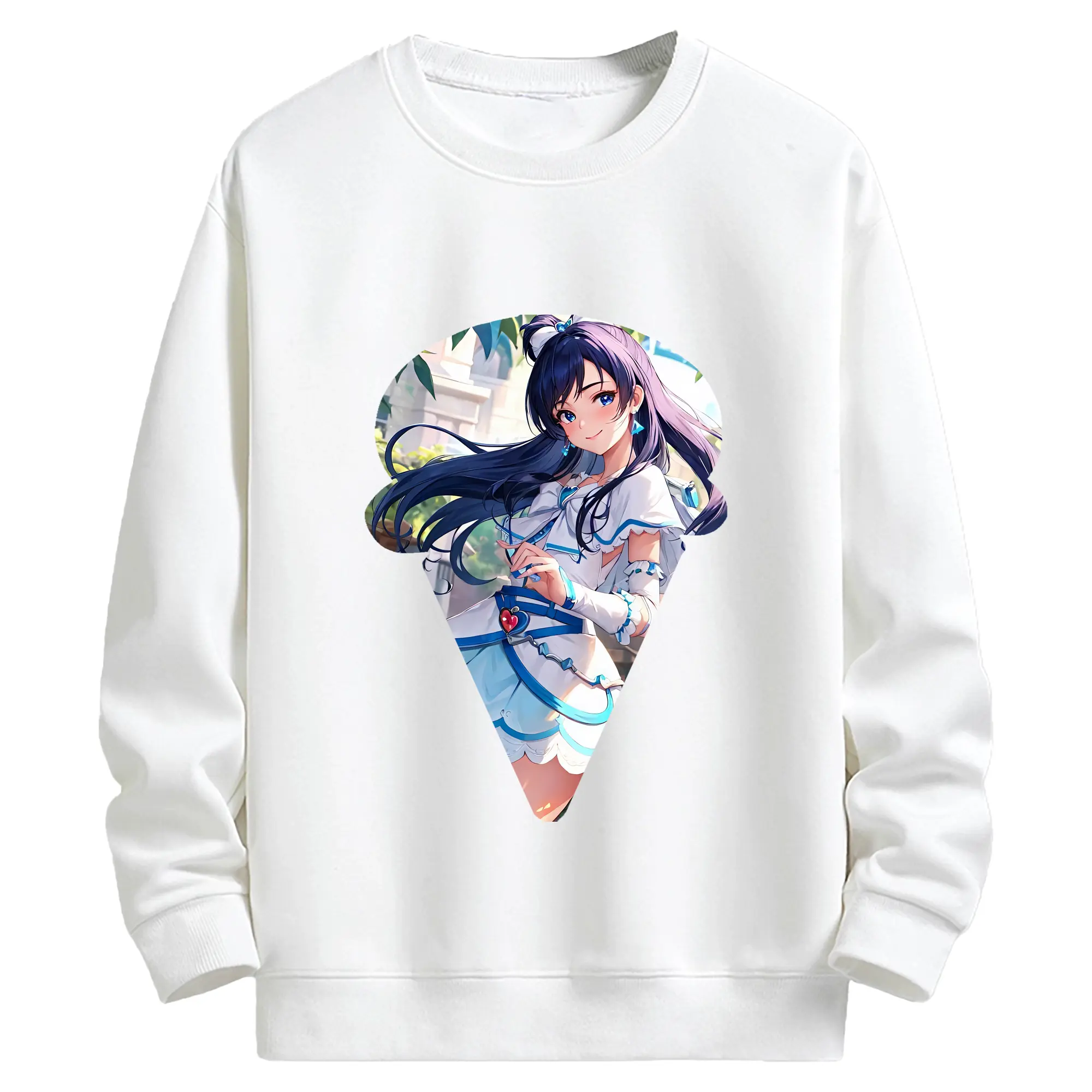 プリキュア グッズ,雪城ほのか - キッズ クルーネックスウェットシャツ ・ フロントプリント ・ 綿80％ ポリエステル20％ ・ 快適 通学 スポーツ 日常使い お散歩用