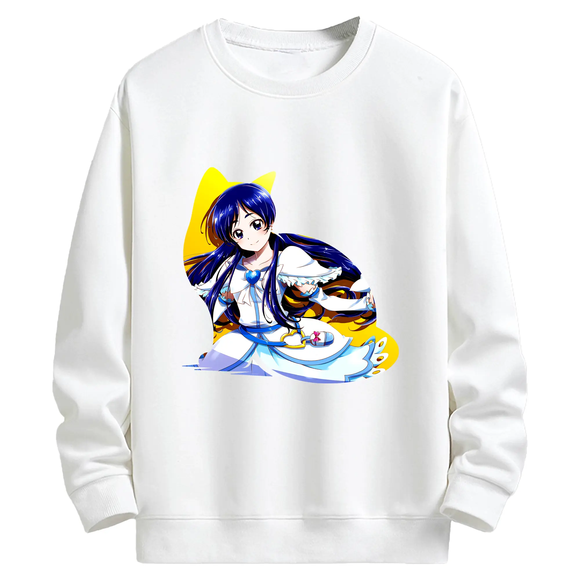 プリキュア グッズ,雪城ほのか - キッズ クルーネックスウェットシャツ ・ フロントプリント ・ 綿80％ ポリエステル20％ ・ 快適 通学 スポーツ 日常使い お散歩用