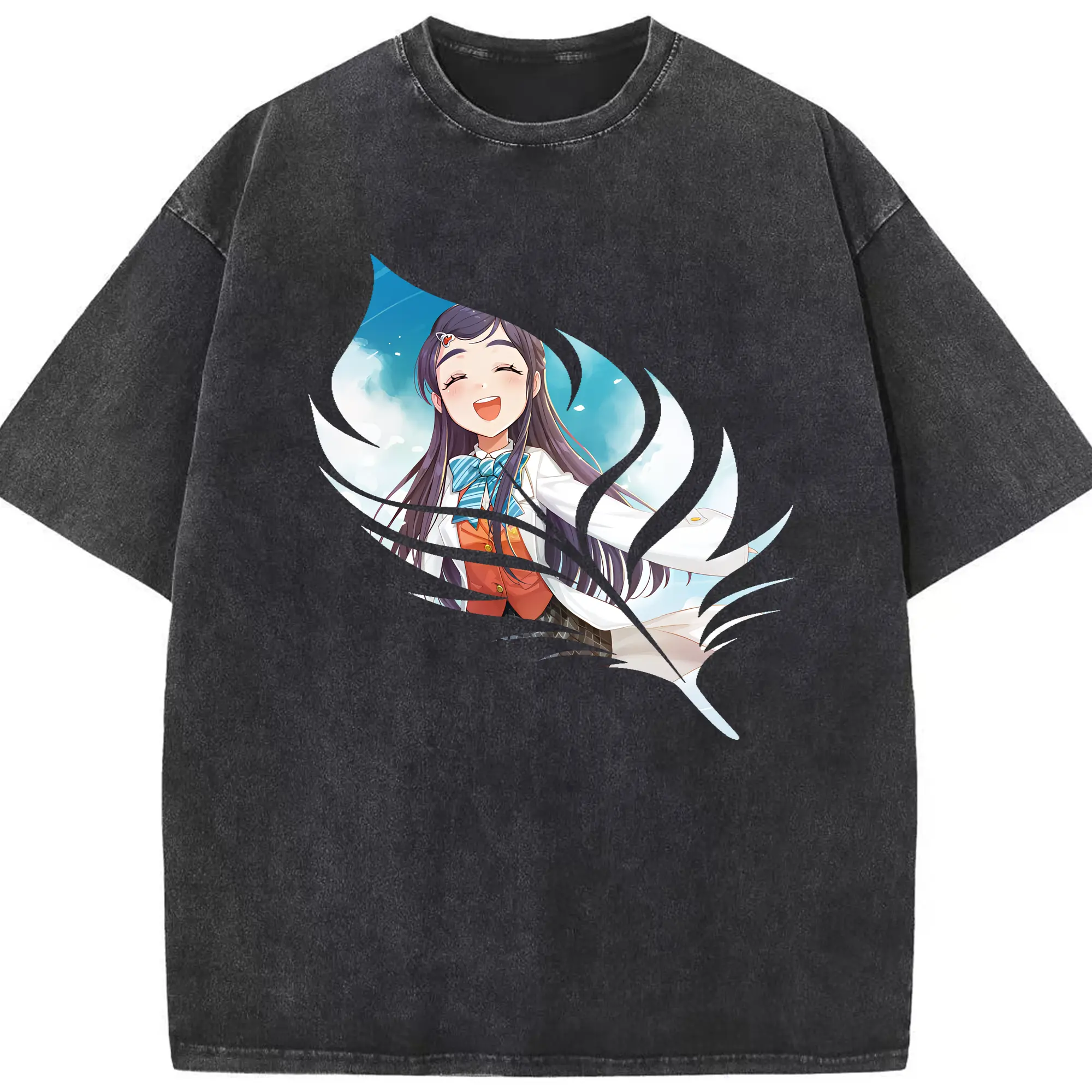 プリキュア グッズ,雪城ほのか - 綿100％ ヴィンテージ風 半袖Tシャツ ・ フロントプリント ・ 柔らか肌触り ・ 通気性 快適 ・ スポーツ カジュアル 外出用