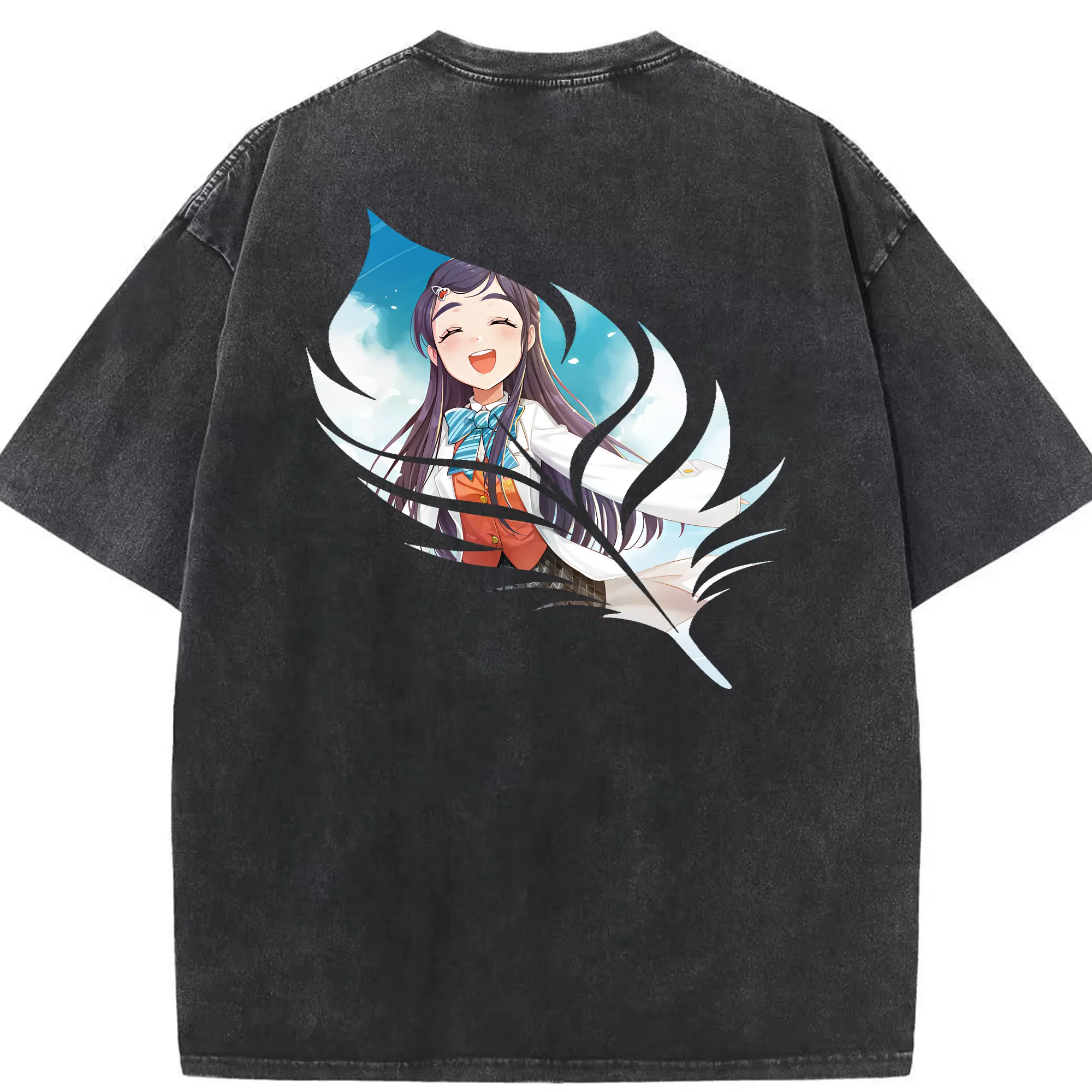 プリキュア グッズ,雪城ほのか - 綿100％ ヴィンテージ風 半袖Tシャツ ・ 背面プリント ・ 柔らか肌触り ・ 通気性 快適 ・ スポーツ カジュアル 外出用