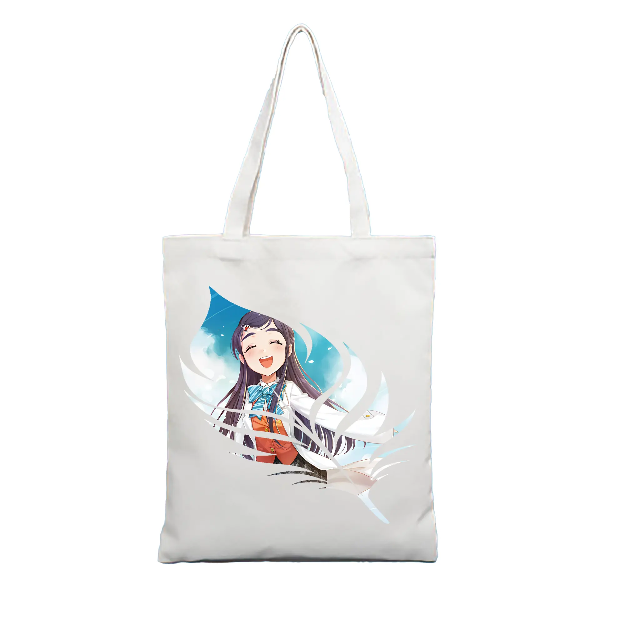 プリキュア グッズ,雪城ほのか - 縦型キャンバス手提げバッグ（トートバッグ） ・ キャンバス素材 ・ ショッピング用 ・ 軽量 丈夫 お手入れ簡単
