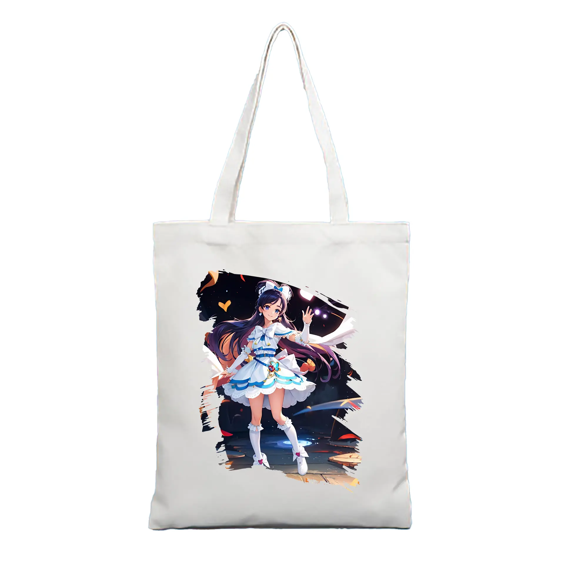 プリキュア グッズ,雪城ほのか - 縦型キャンバス手提げバッグ（トートバッグ） ・ キャンバス素材 ・ ショッピング用 ・ 軽量 丈夫 お手入れ簡単