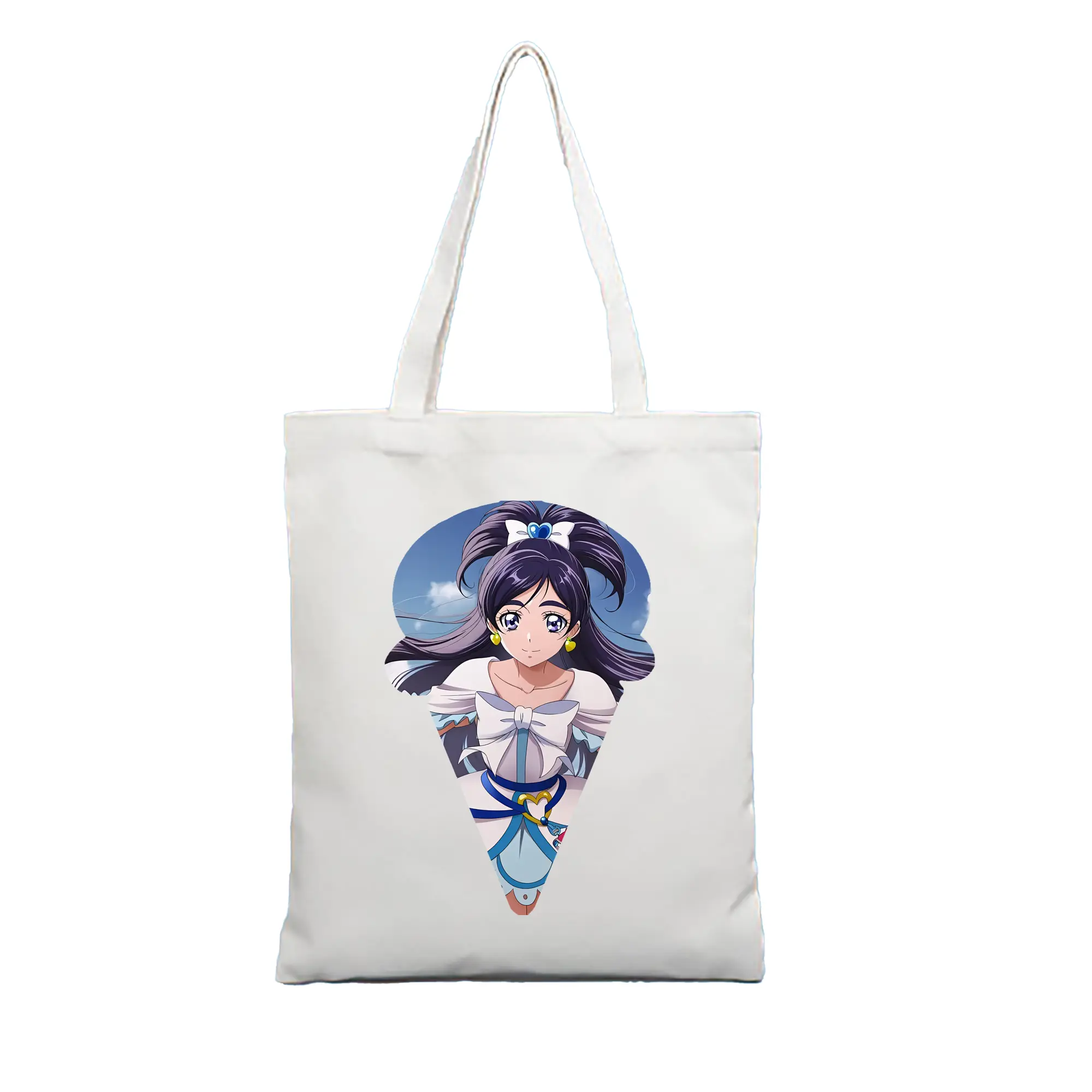 プリキュア グッズ,雪城ほのか - 縦型キャンバス手提げバッグ（トートバッグ） ・ キャンバス素材 ・ ショッピング用 ・ 軽量 丈夫 お手入れ簡単