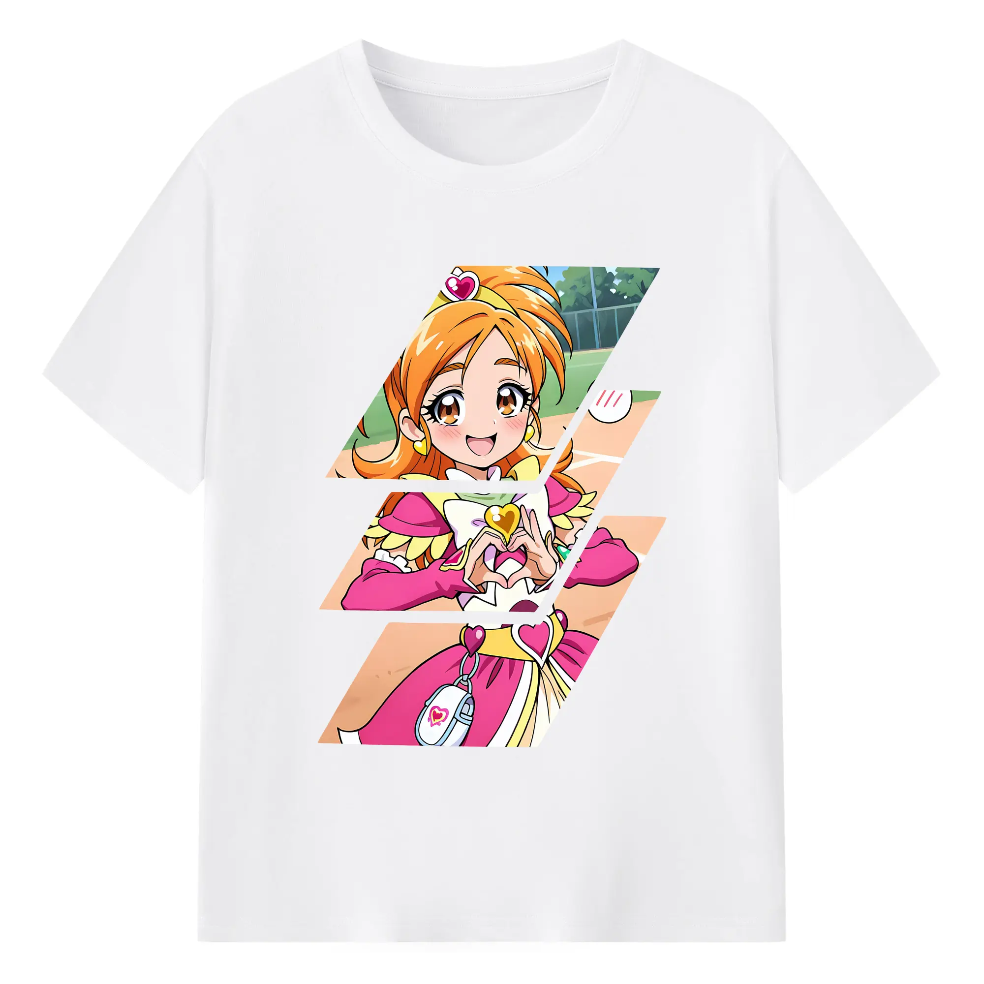プリキュア グッズ,美墨なぎさ - 綿100％ 半袖Tシャツ ・ フロントプリント ・ 快適 通気性 ・ 日常使い 散歩 スポーツ用