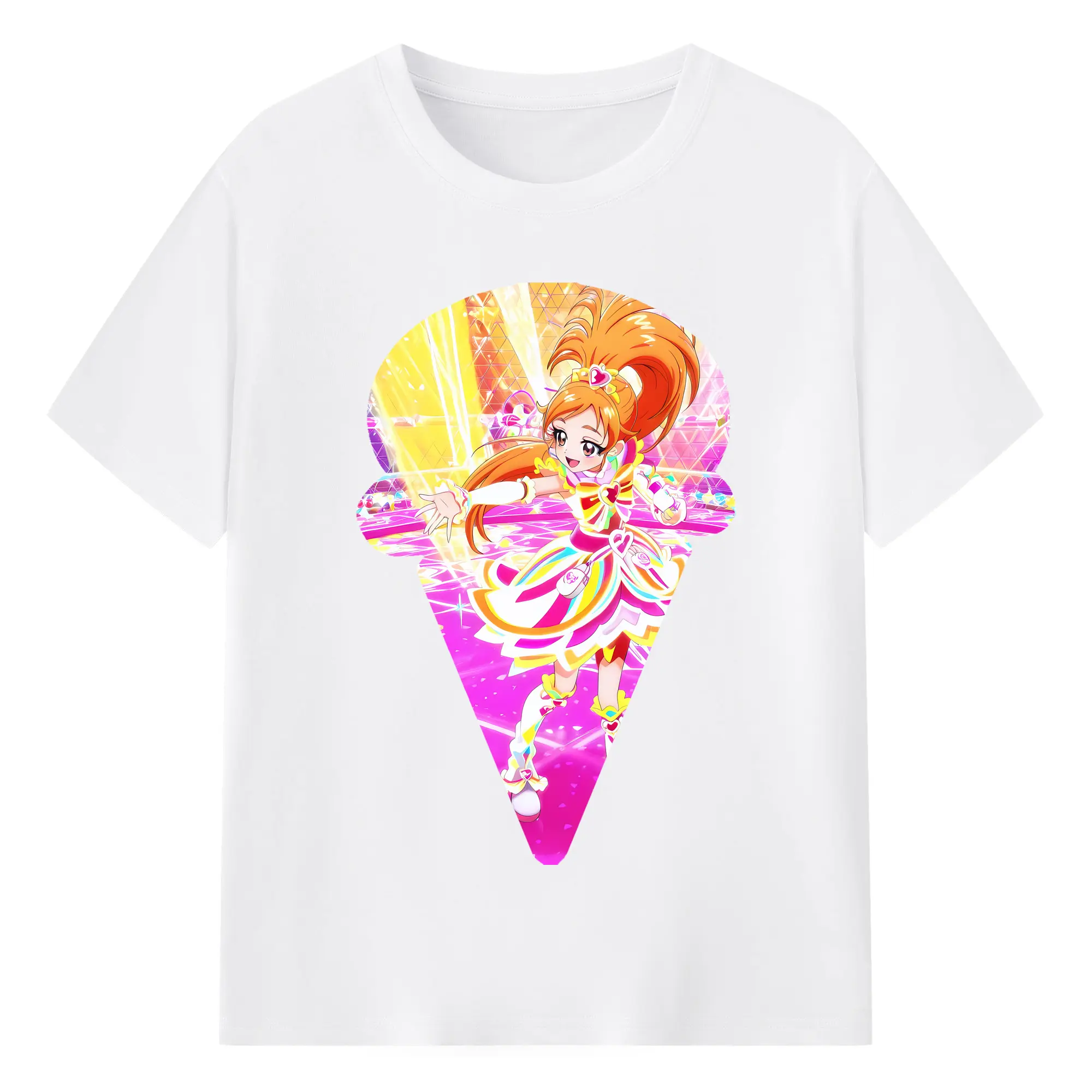 プリキュア グッズ,美墨なぎさ - 綿100％ 半袖Tシャツ ・ フロントプリント ・ 快適 通気性 ・ 日常使い 散歩 スポーツ用