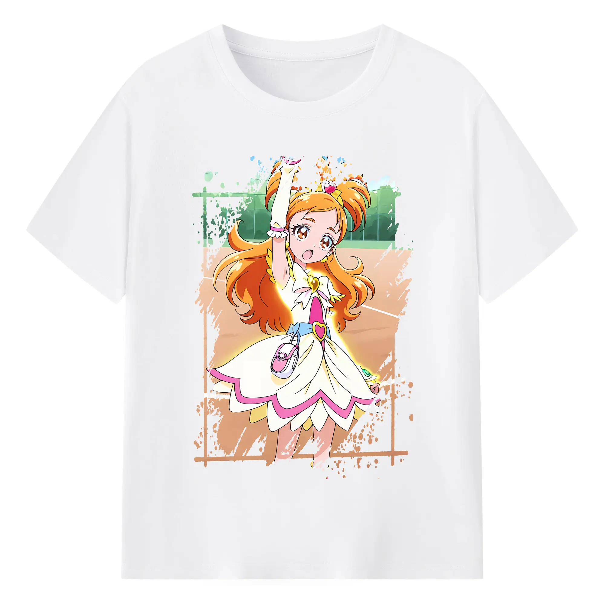 プリキュア グッズ,美墨なぎさ - 綿100％ 半袖Tシャツ ・ フロントプリント ・ 快適 通気性 ・ 日常使い 散歩 スポーツ用