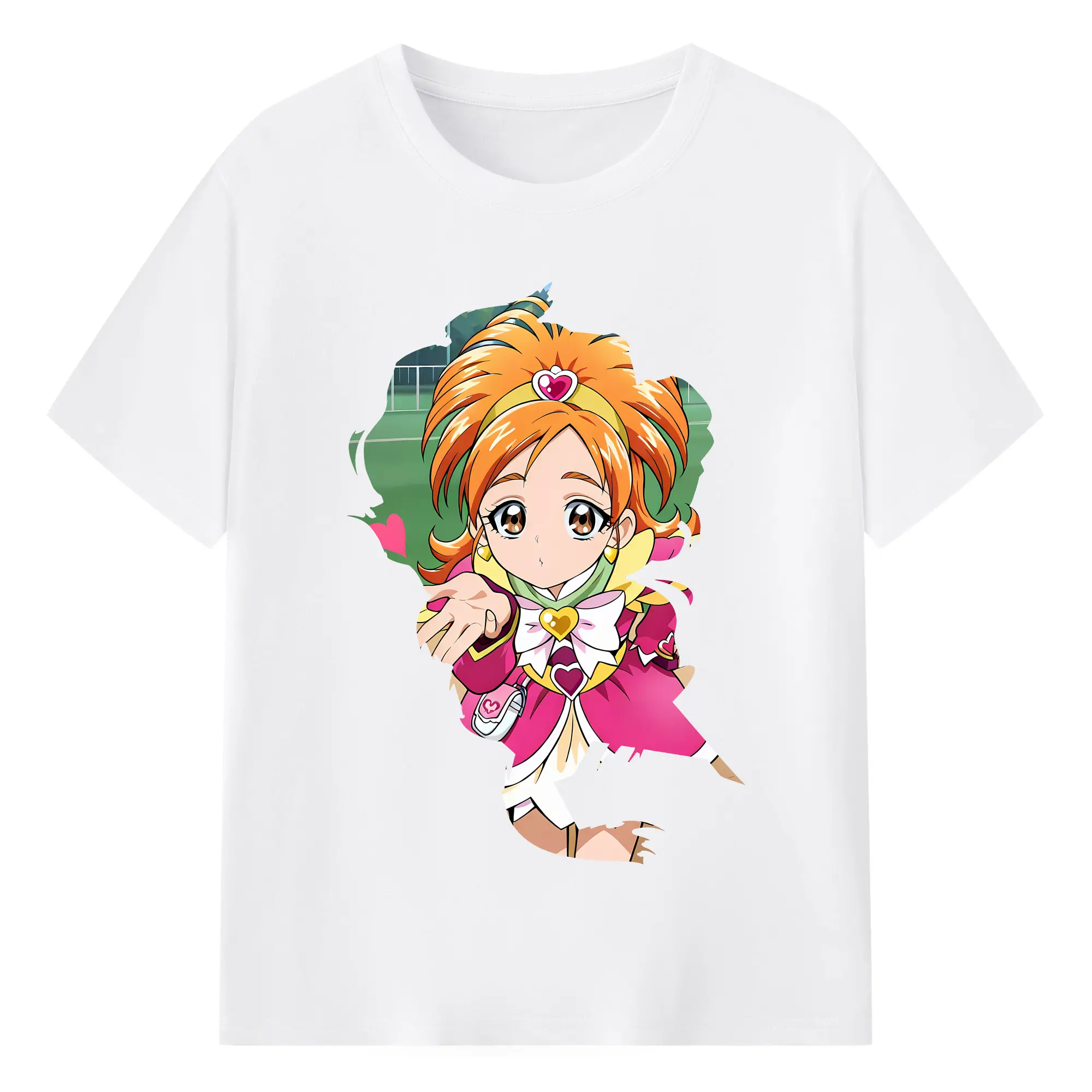 プリキュア グッズ,美墨なぎさ - 綿100％ 半袖Tシャツ ・ フロントプリント ・ 快適 通気性 ・ 日常使い 散歩 スポーツ用