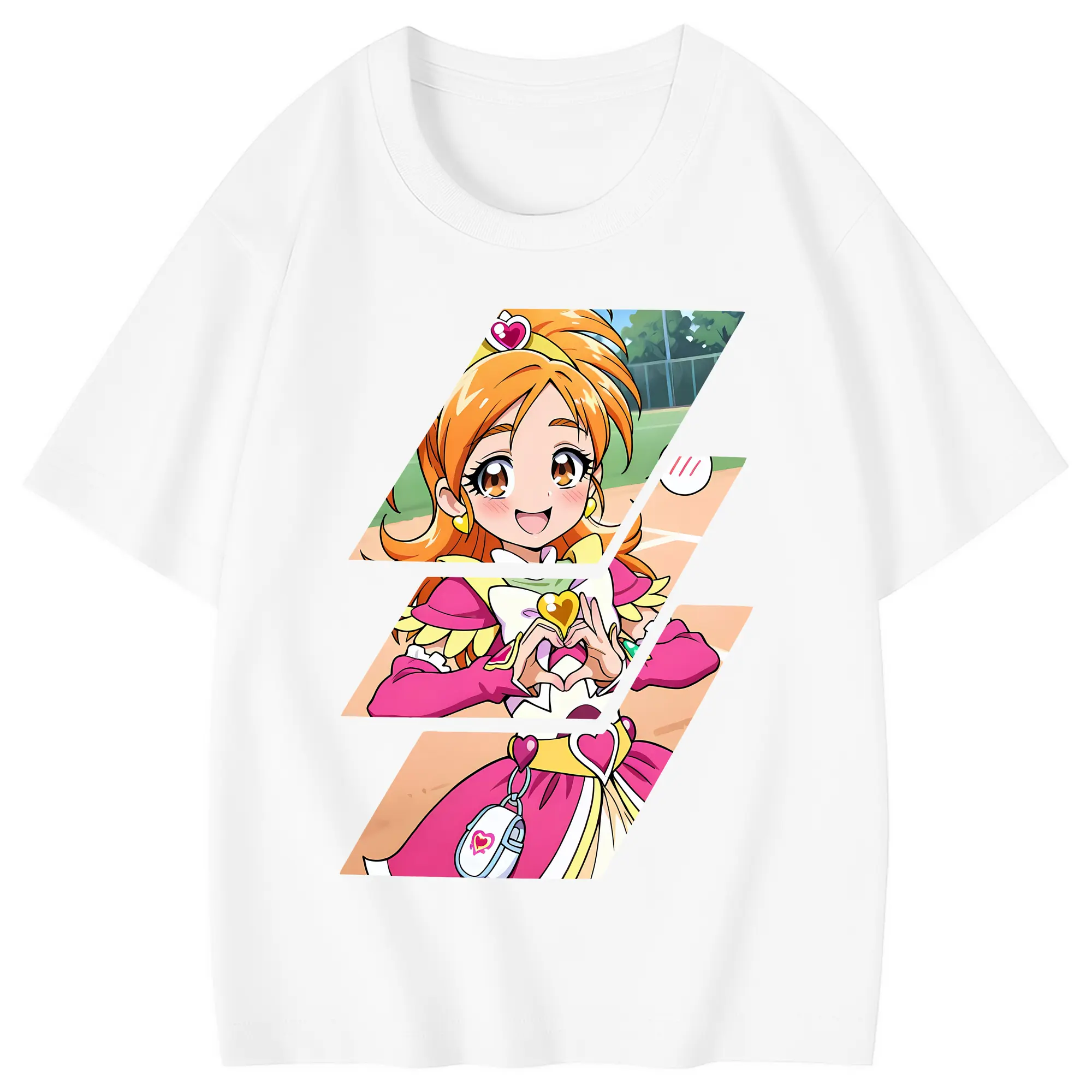 プリキュア グッズ,美墨なぎさ - 綿100％ キッズTシャツ ・ フロントプリント ・ 快適 通気性 ・ スポーツ カジュアル 散歩用