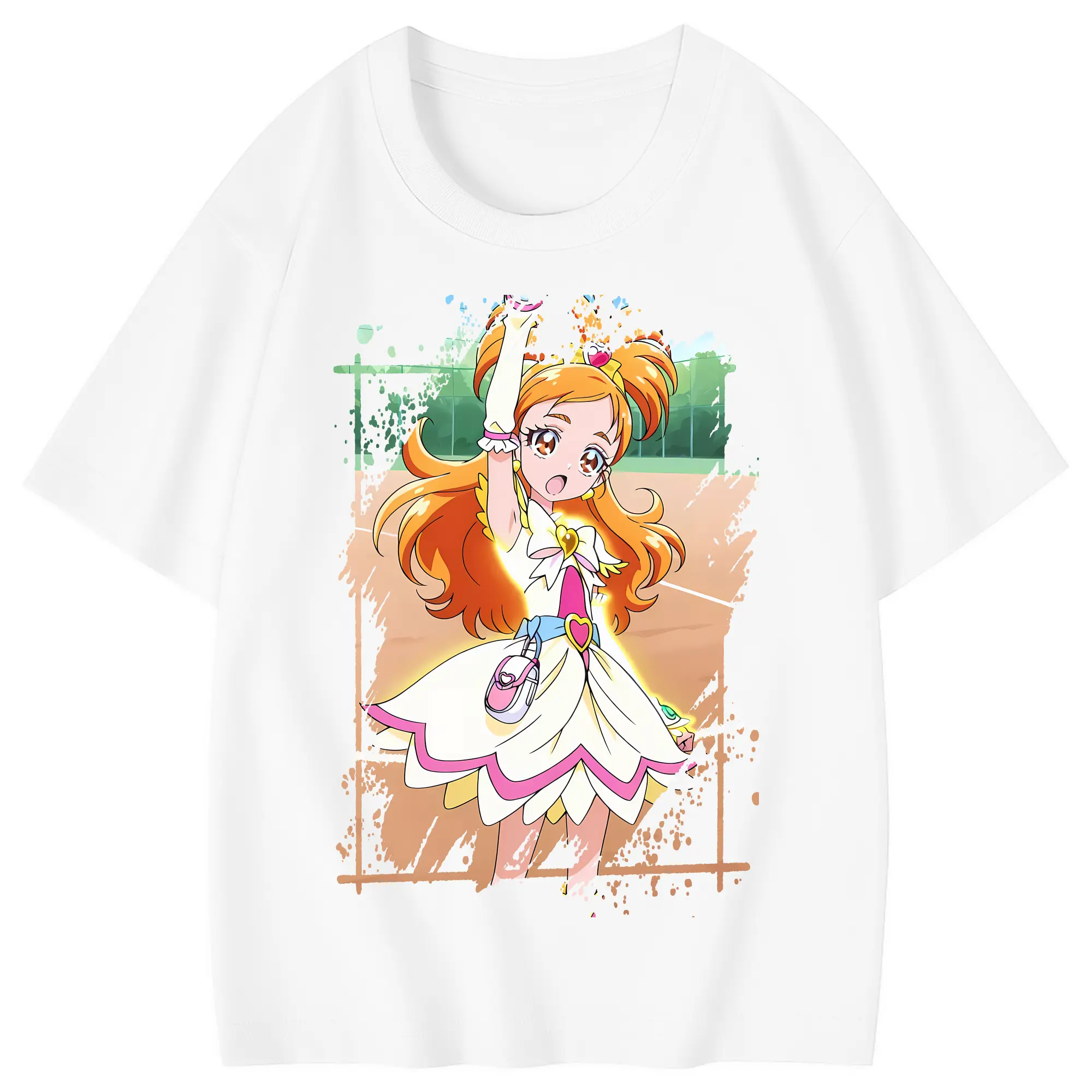プリキュア グッズ,美墨なぎさ - 綿100％ キッズTシャツ ・ フロントプリント ・ 快適 通気性 ・ スポーツ カジュアル 散歩用