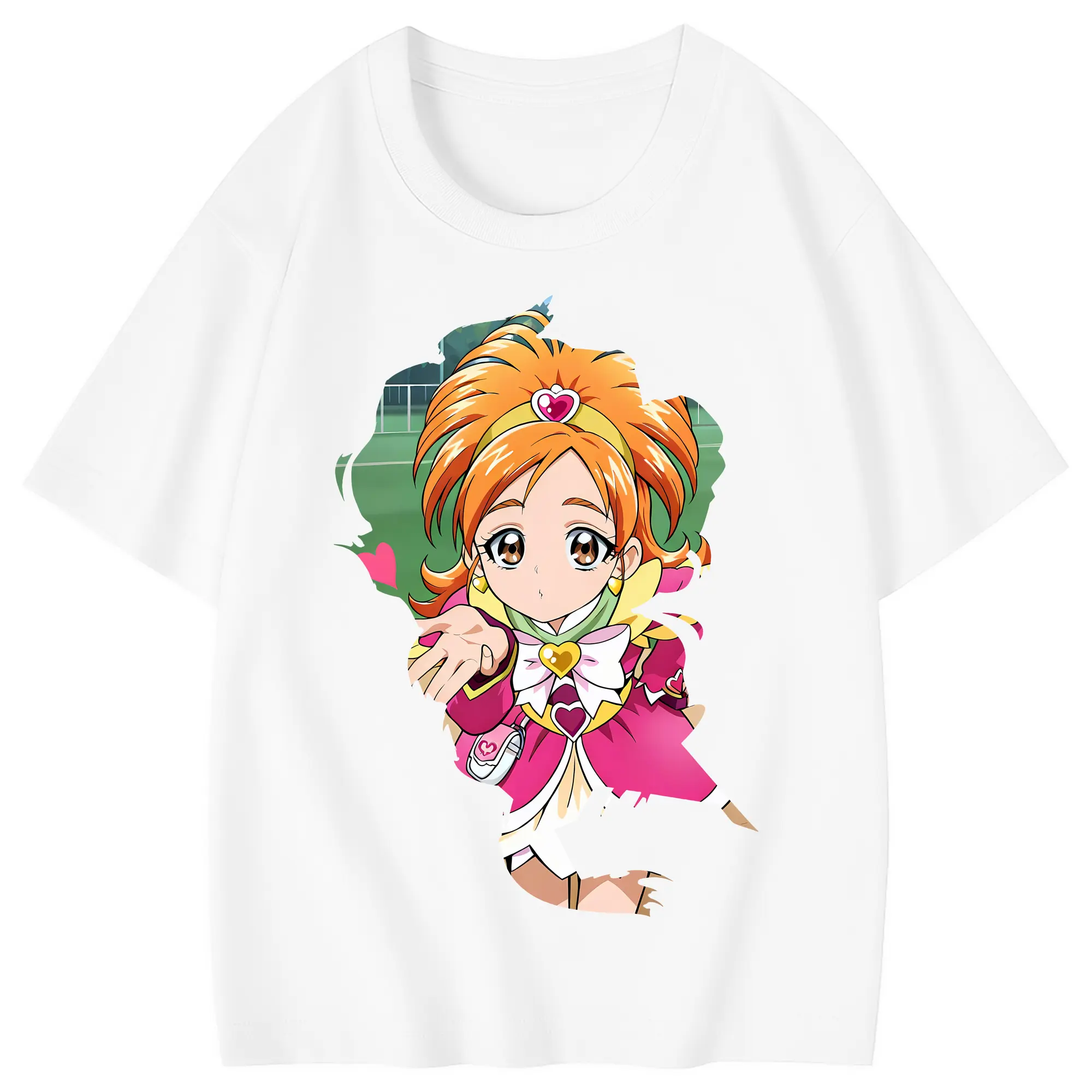 プリキュア グッズ,美墨なぎさ - 綿100％ キッズTシャツ ・ フロントプリント ・ 快適 通気性 ・ スポーツ カジュアル 散歩用