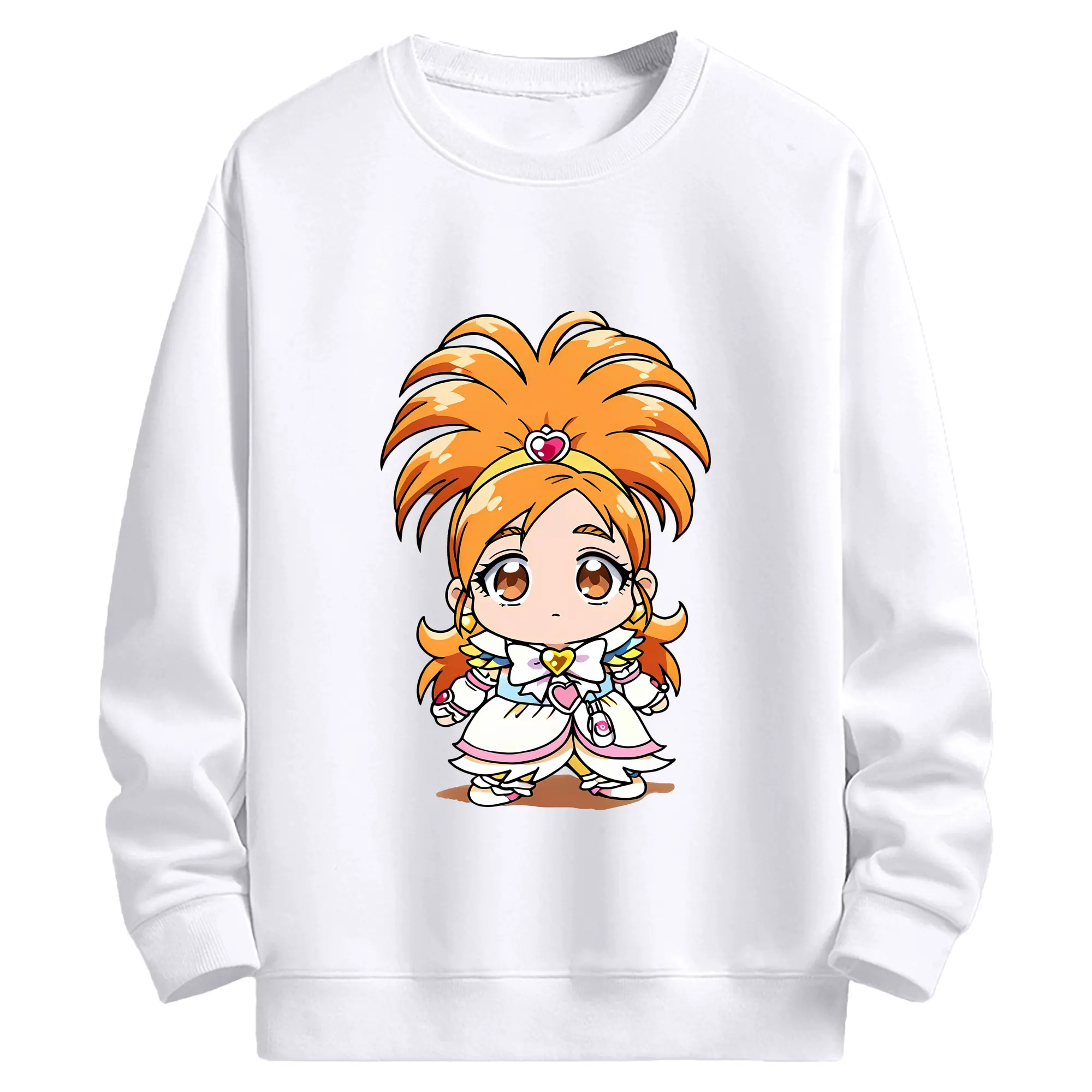 プリキュア グッズ,美墨なぎさ - 高品質 クルーネック スウェット ・ コットン59％ ポリエステル41％ ・ ユニセックス 長袖 トレーナー ・ カジュアル デイリー スポーツ 散歩用