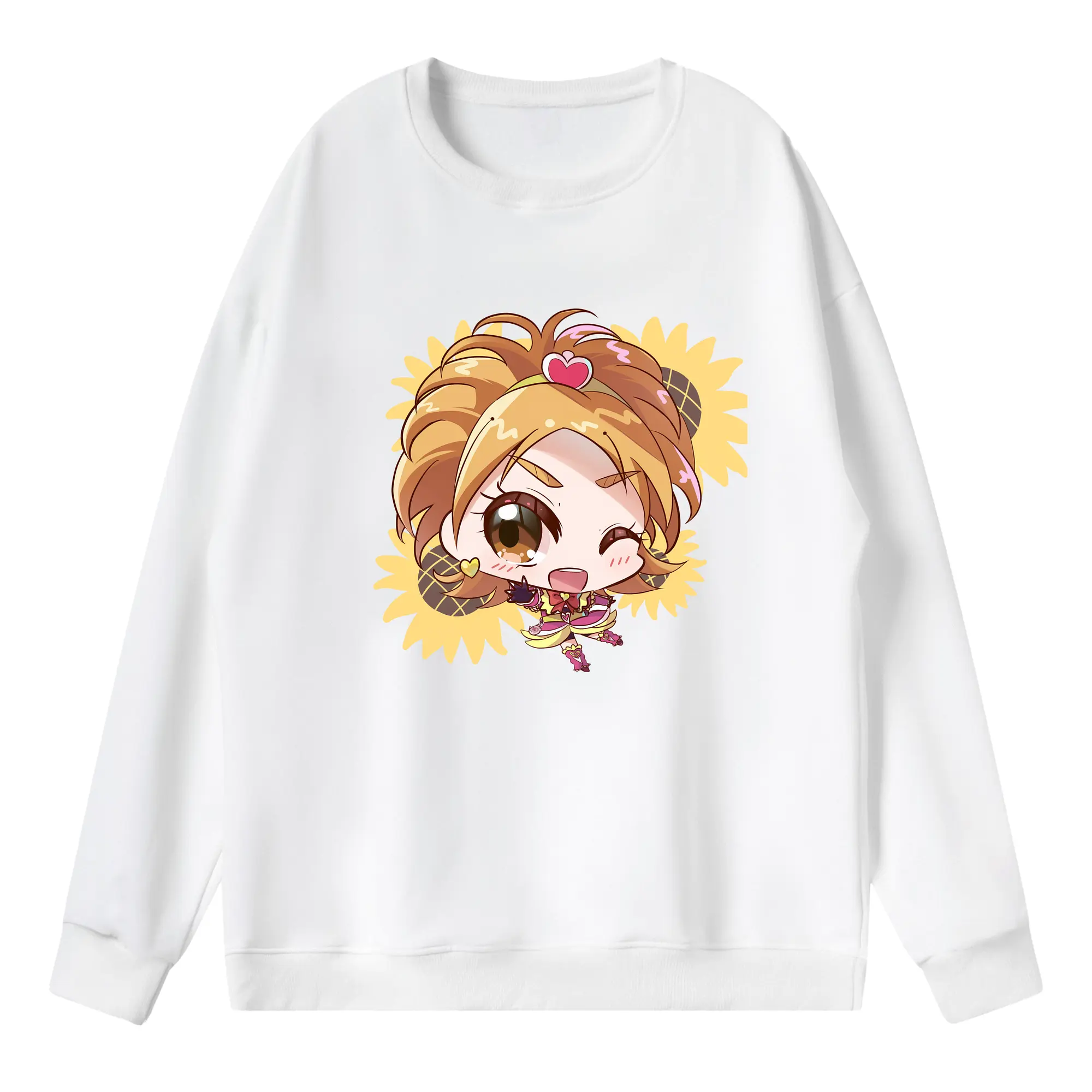 プリキュア グッズ,美墨なぎさ - 薄手 クルーネック スウェット 裏毛260g · ポリエステル 春秋向け カジュアル 男女兼用 · トレーナー デイリー スポーツ 散歩に最適