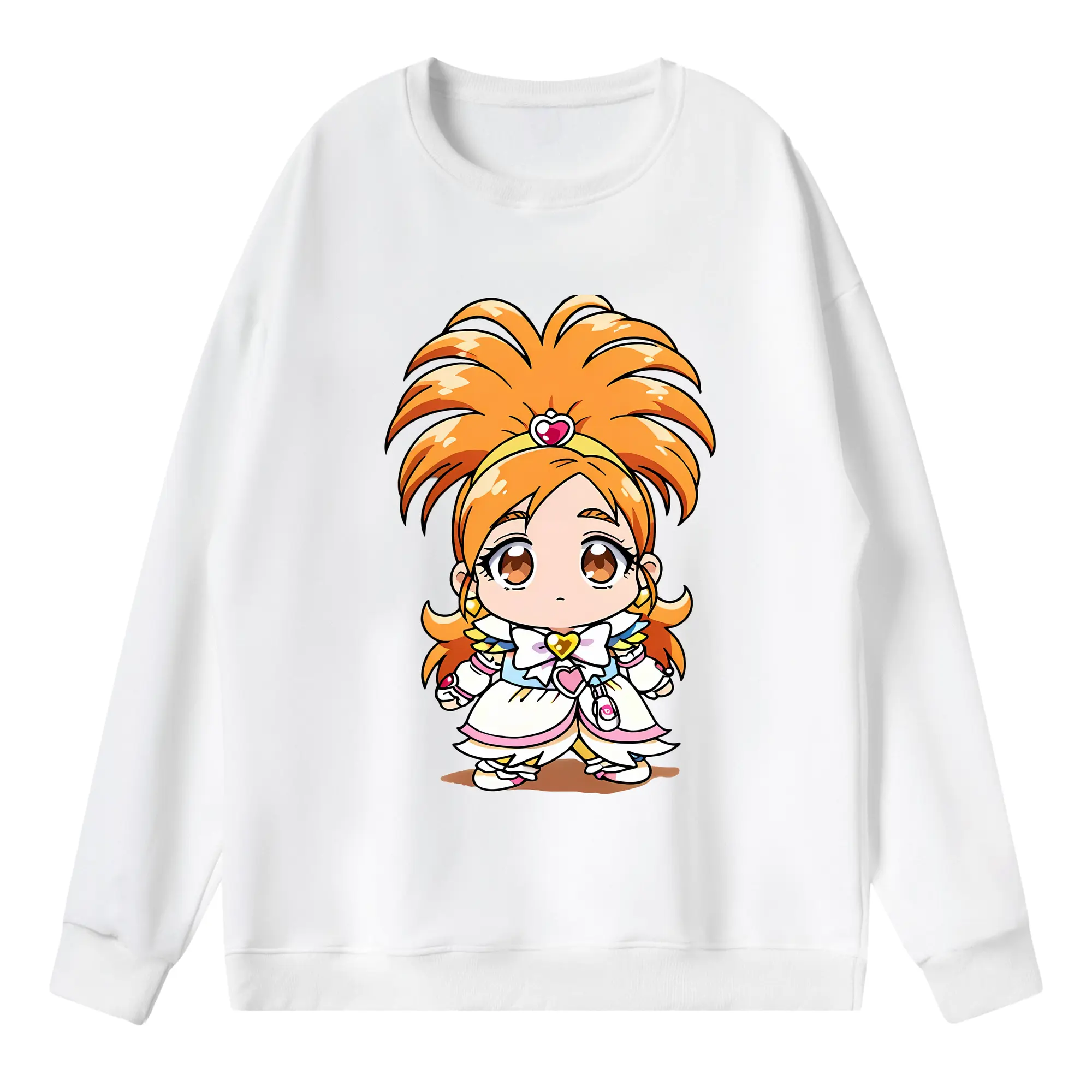 プリキュア グッズ,美墨なぎさ - 薄手 クルーネック スウェット 裏毛260g · ポリエステル 春秋向け カジュアル 男女兼用 · トレーナー デイリー スポーツ 散歩に最適