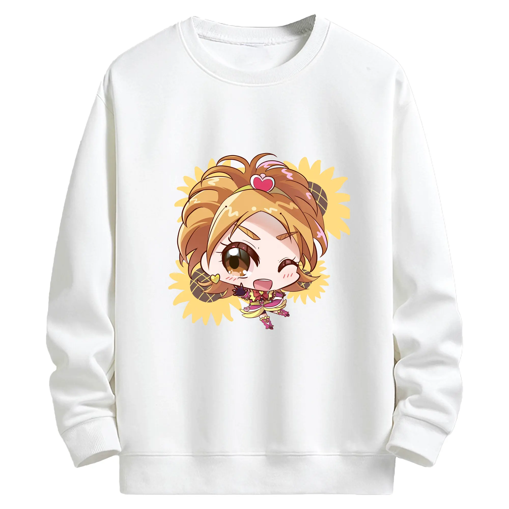 プリキュア グッズ,美墨なぎさ - キッズ クルーネックスウェットシャツ ・ フロントプリント ・ 綿80％ ポリエステル20％ ・ 快適 通学 スポーツ 日常使い お散歩用