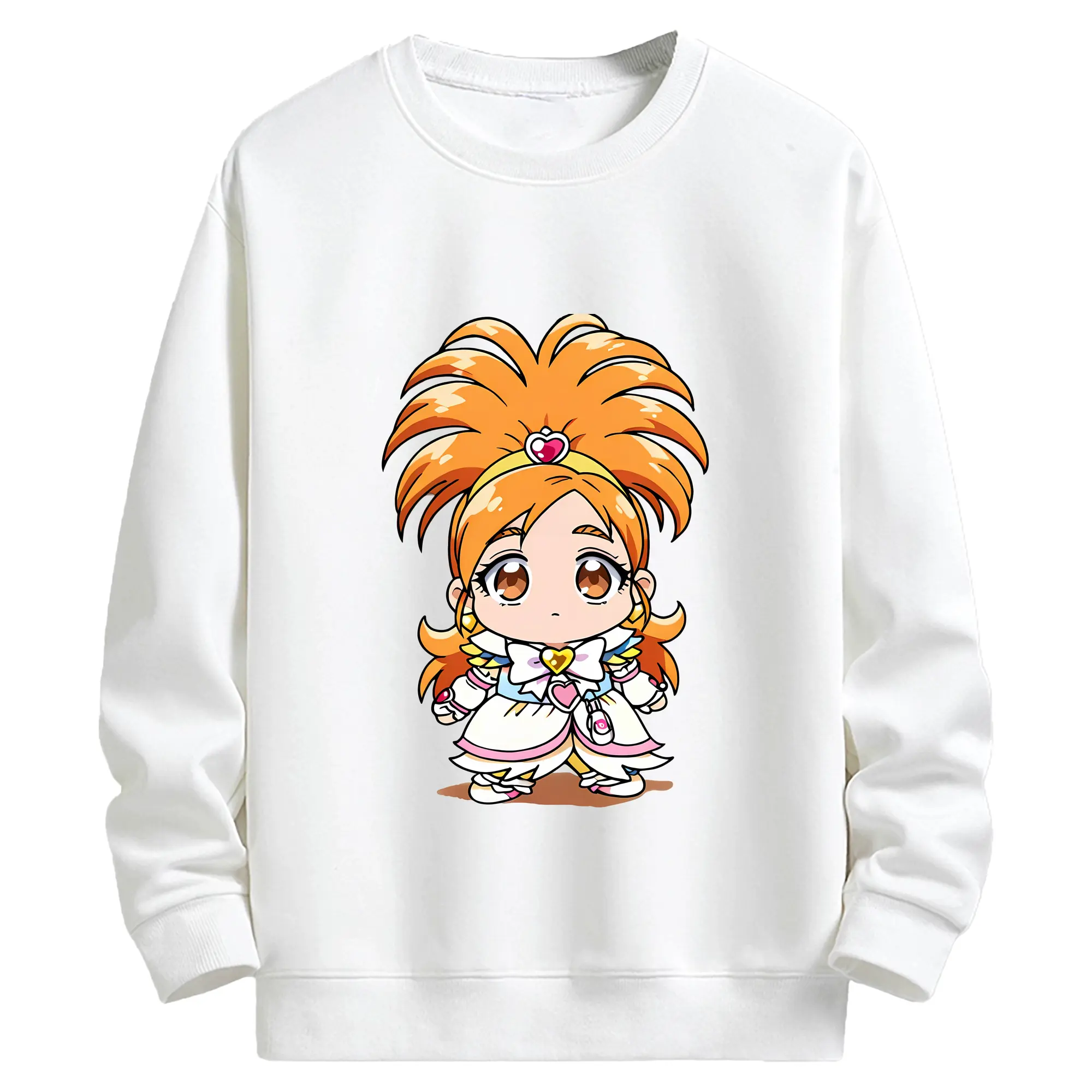 プリキュア グッズ,美墨なぎさ - キッズ クルーネックスウェットシャツ ・ フロントプリント ・ 綿80％ ポリエステル20％ ・ 快適 通学 スポーツ 日常使い お散歩用