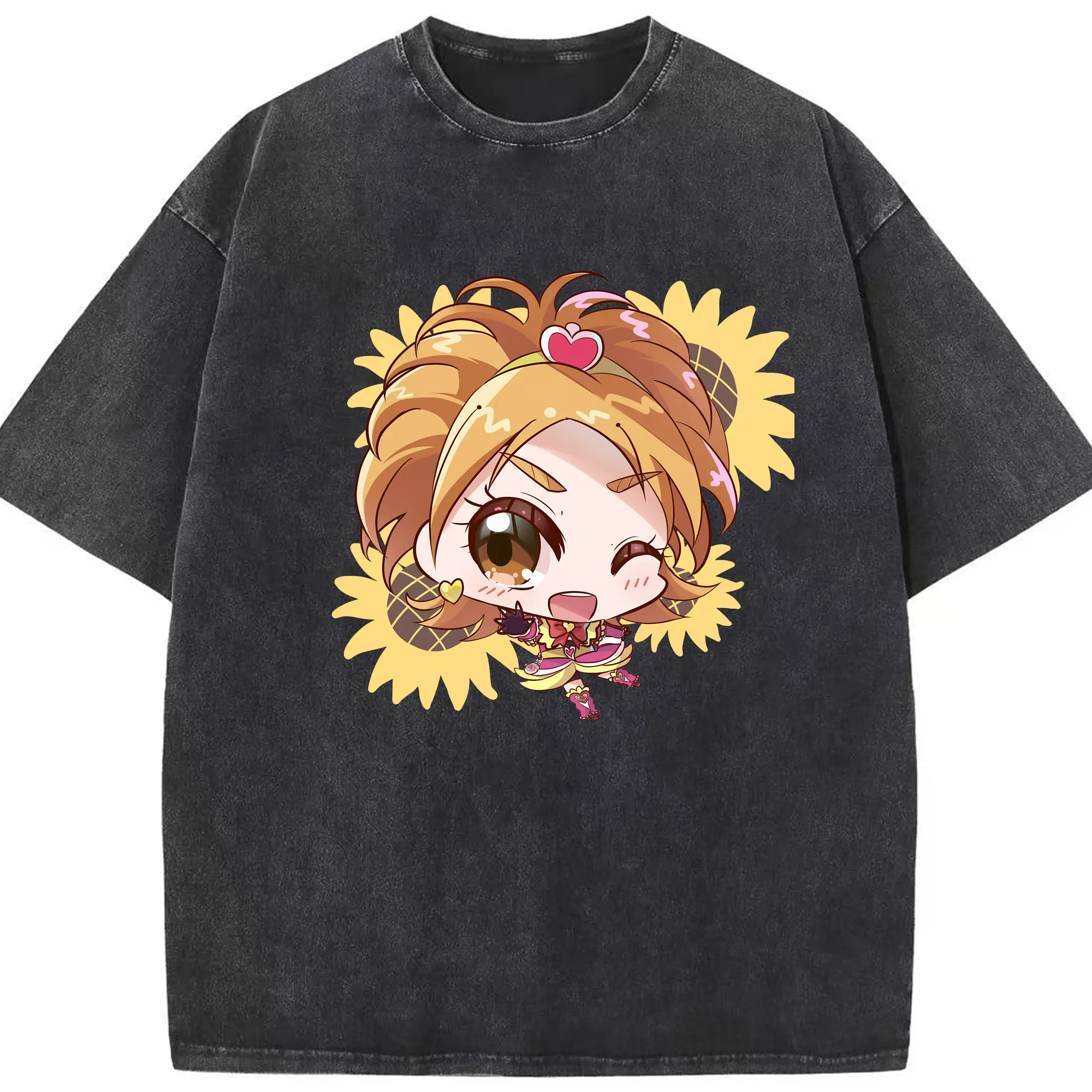 プリキュア グッズ,美墨なぎさ - 綿100％ ヴィンテージ風 半袖Tシャツ ・ フロントプリント ・ 柔らか肌触り ・ 通気性 快適 ・ スポーツ カジュアル 外出用