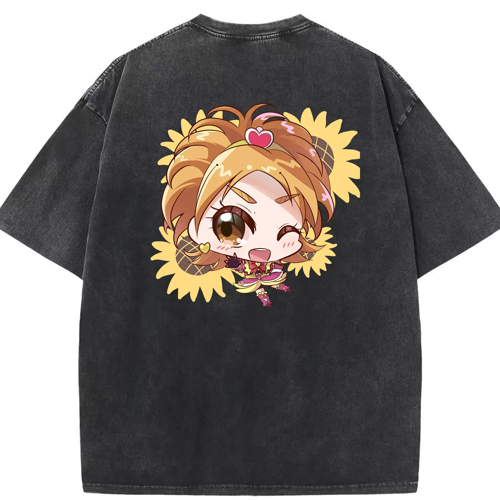 プリキュア グッズ,美墨なぎさ - 綿100％ ヴィンテージ風 半袖Tシャツ ・ 背面プリント ・ 柔らか肌触り ・ 通気性 快適 ・ スポーツ カジュアル 外出用