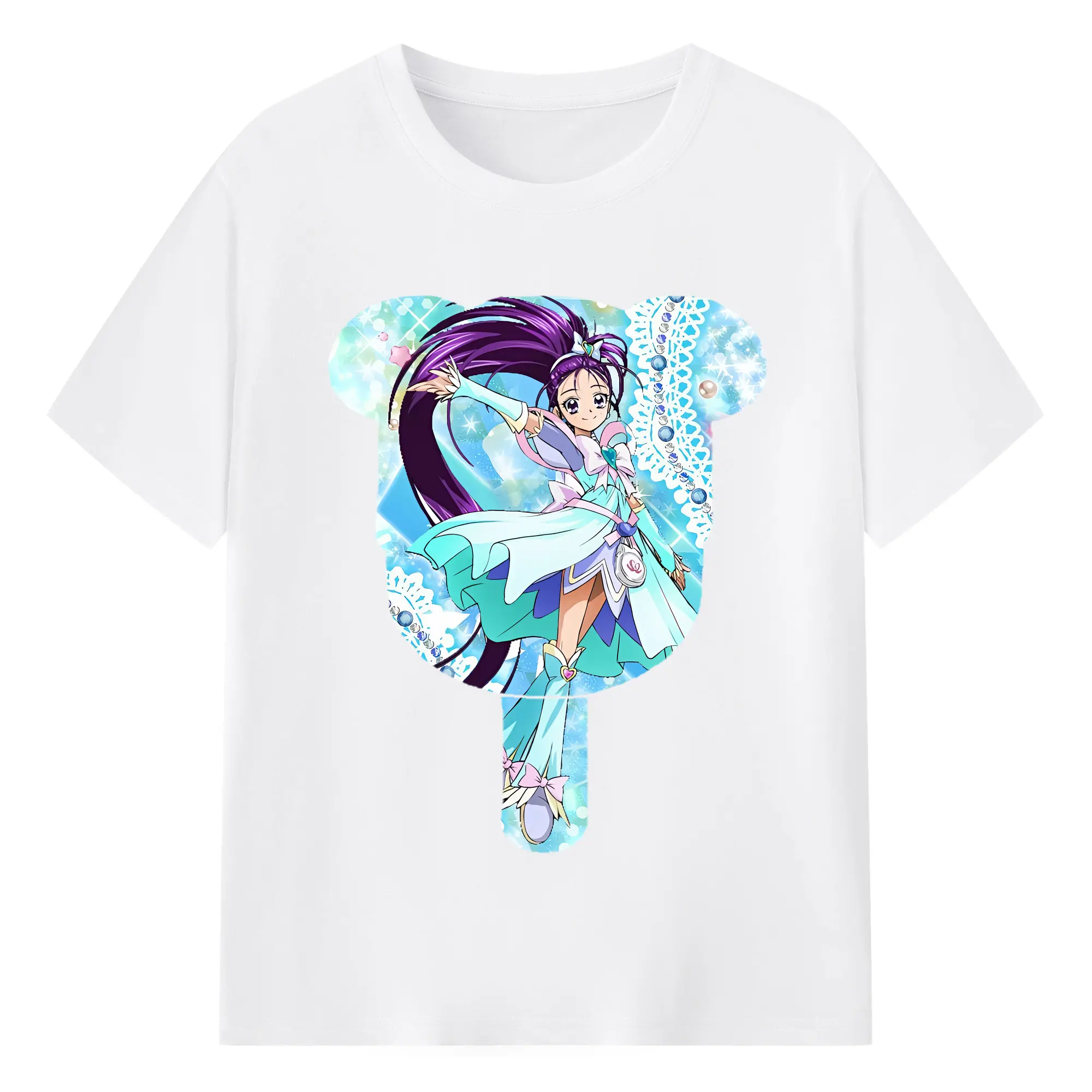プリキュア グッズ,美翔舞 - 綿100％ 半袖Tシャツ ・ フロントプリント ・ 快適 通気性 ・ 日常使い 散歩 スポーツ用