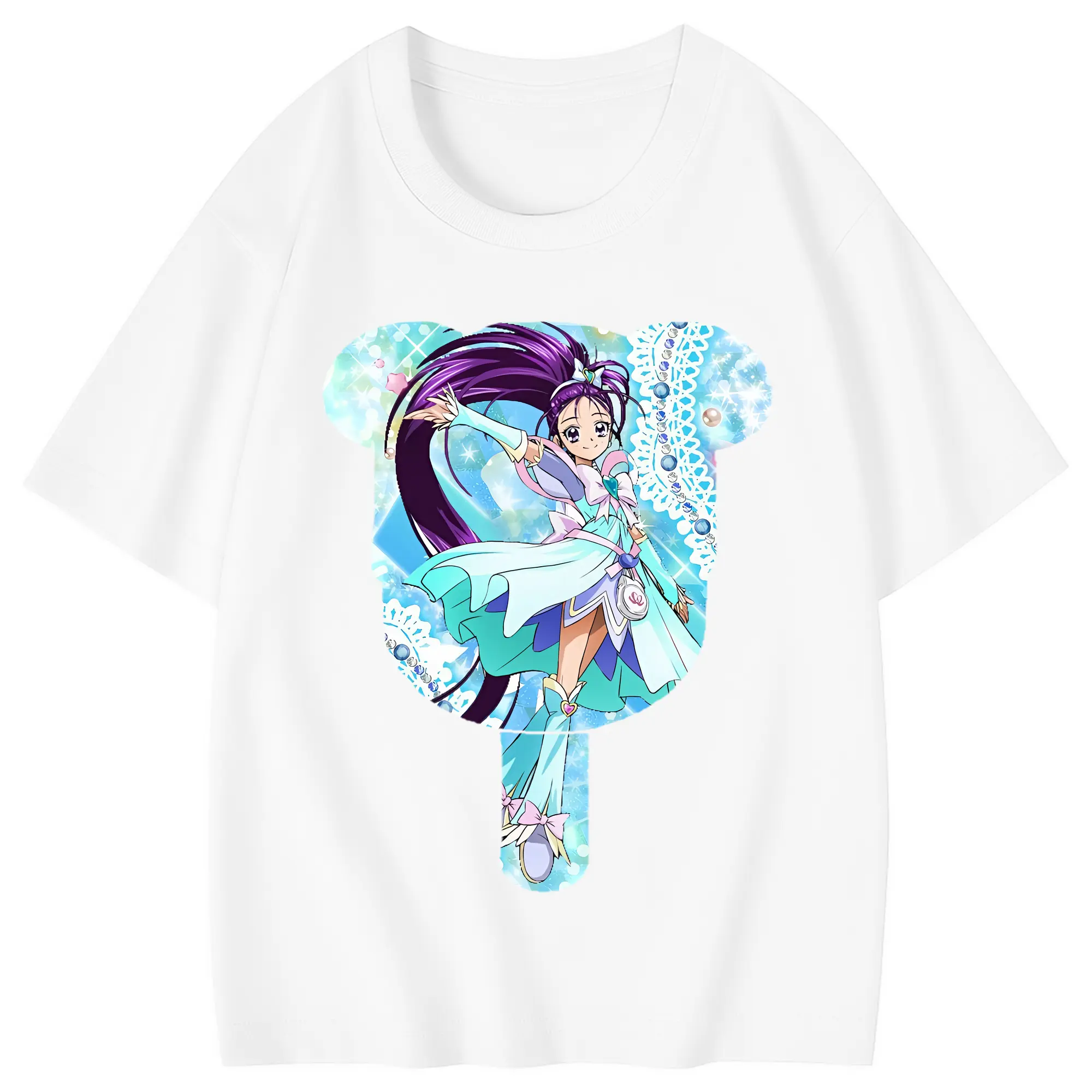 プリキュア グッズ,美翔舞 - 綿100％ キッズTシャツ ・ フロントプリント ・ 快適 通気性 ・ スポーツ カジュアル 散歩用