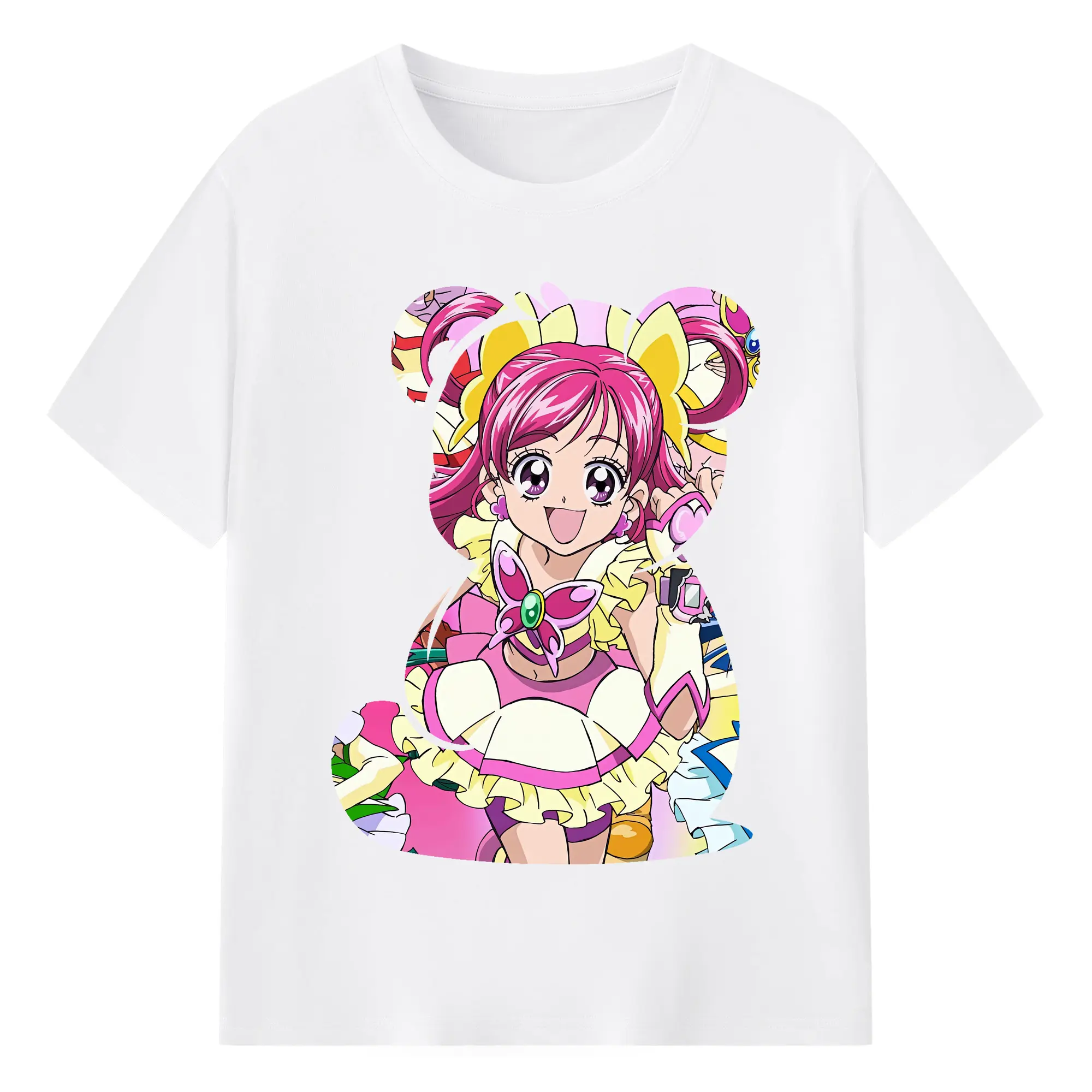 プリキュア グッズ,夢原のぞみ - 綿100％ 半袖Tシャツ ・ フロントプリント ・ 快適 通気性 ・ 日常使い 散歩 スポーツ用