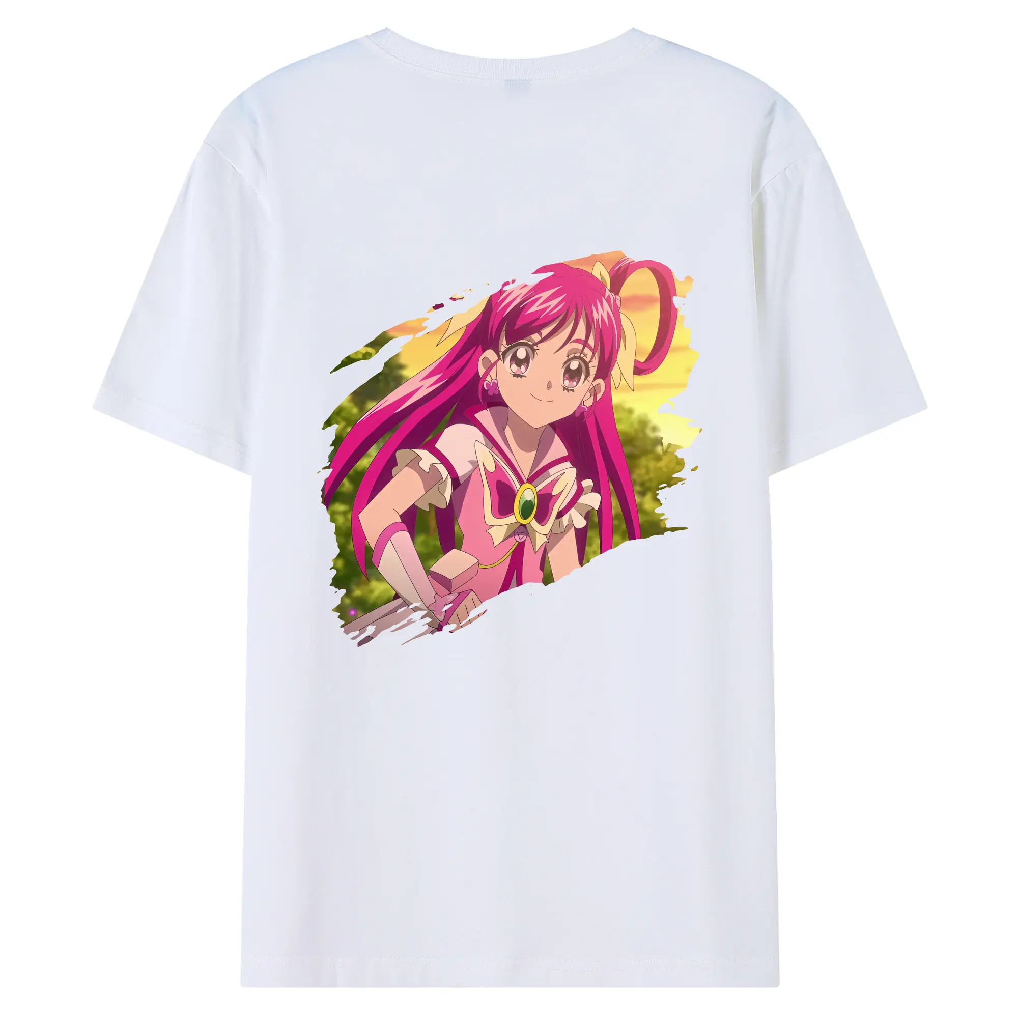 プリキュア グッズ,夢原のぞみ - 綿100％ 半袖Tシャツ ・ バックプリント ・ 快適 通気性 ・ 日常使い 散歩 スポーツ用