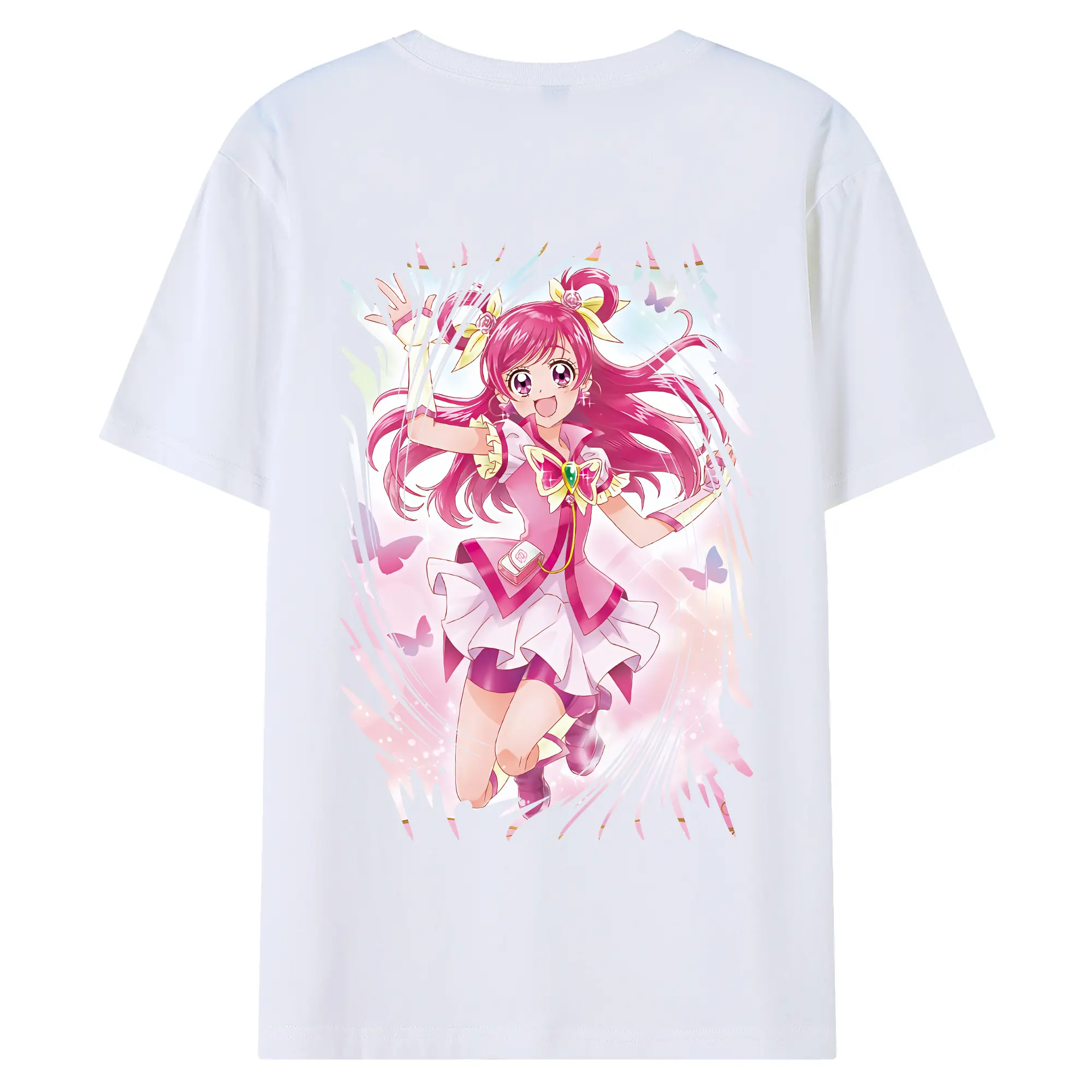 プリキュア グッズ,夢原のぞみ - 綿100％ 半袖Tシャツ ・ バックプリント ・ 快適 通気性 ・ 日常使い 散歩 スポーツ用
