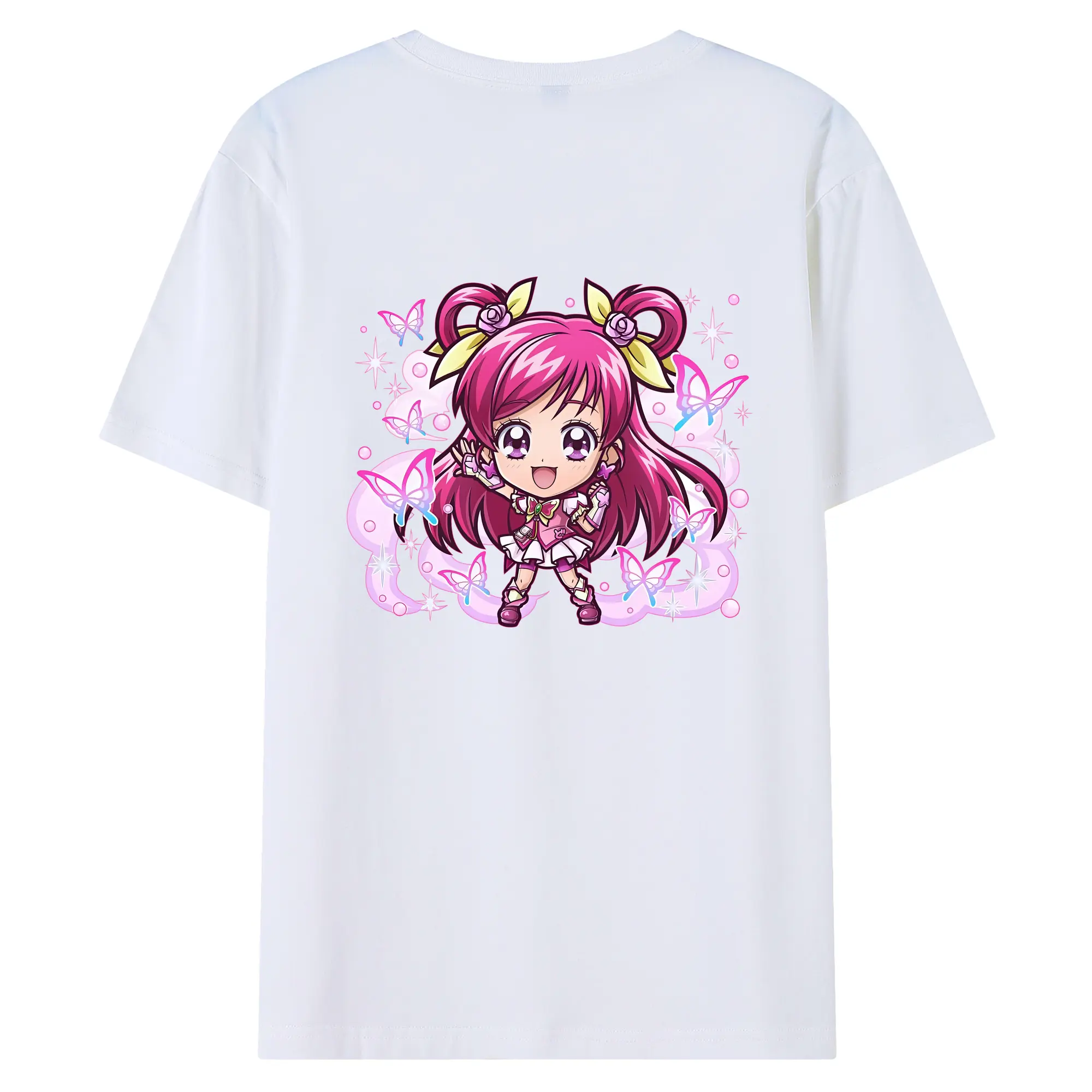 プリキュア グッズ,夢原のぞみ - 綿100％ 半袖Tシャツ ・ バックプリント ・ 快適 通気性 ・ 日常使い 散歩 スポーツ用