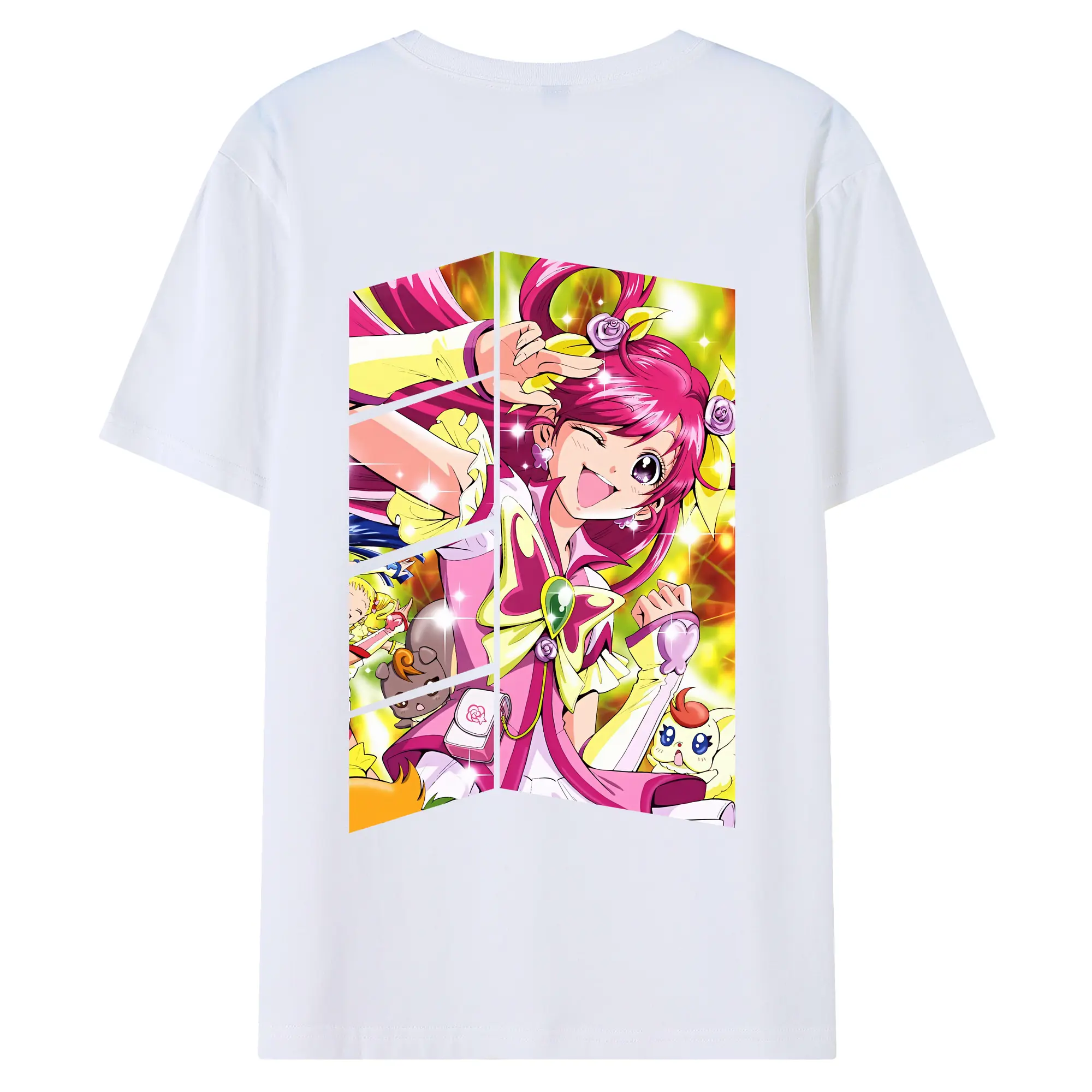 プリキュア グッズ,夢原のぞみ - 綿100％ 半袖Tシャツ ・ バックプリント ・ 快適 通気性 ・ 日常使い 散歩 スポーツ用