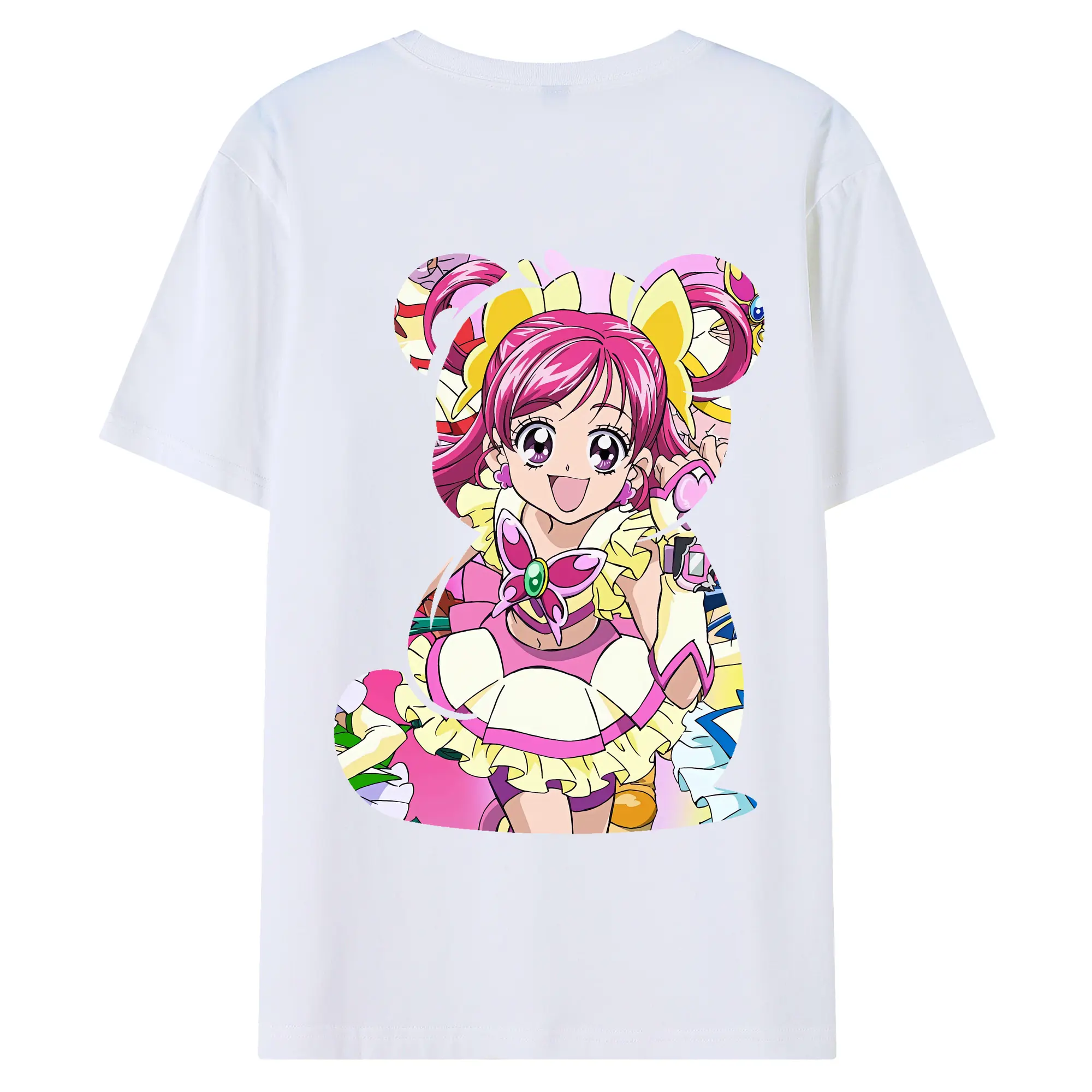 プリキュア グッズ,夢原のぞみ - 綿100％ 半袖Tシャツ ・ バックプリント ・ 快適 通気性 ・ 日常使い 散歩 スポーツ用
