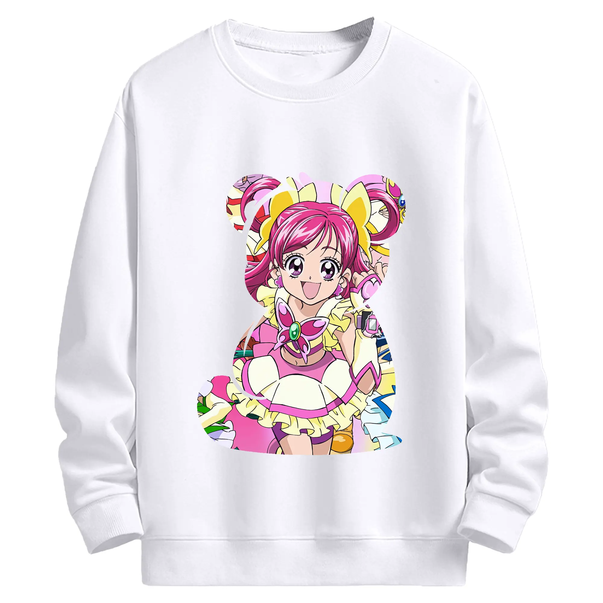 プリキュア グッズ,夢原のぞみ - 高品質 クルーネック スウェット ・ コットン59％ ポリエステル41％ ・ ユニセックス 長袖 トレーナー ・ カジュアル デイリー スポーツ 散歩用