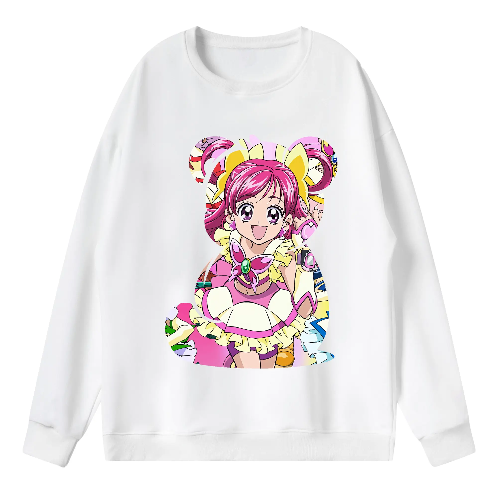 プリキュア グッズ,夢原のぞみ - 薄手 クルーネック スウェット 裏毛260g · ポリエステル 春秋向け カジュアル 男女兼用 · トレーナー デイリー スポーツ 散歩に最適