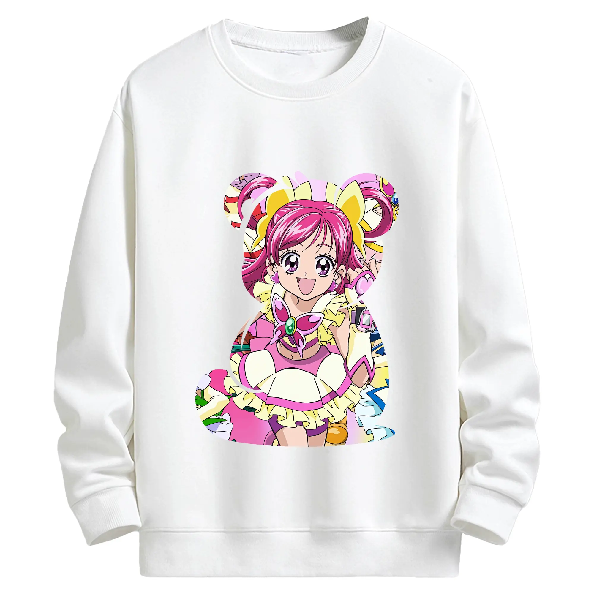 プリキュア グッズ,夢原のぞみ - キッズ クルーネックスウェットシャツ ・ フロントプリント ・ 綿80％ ポリエステル20％ ・ 快適 通学 スポーツ 日常使い お散歩用