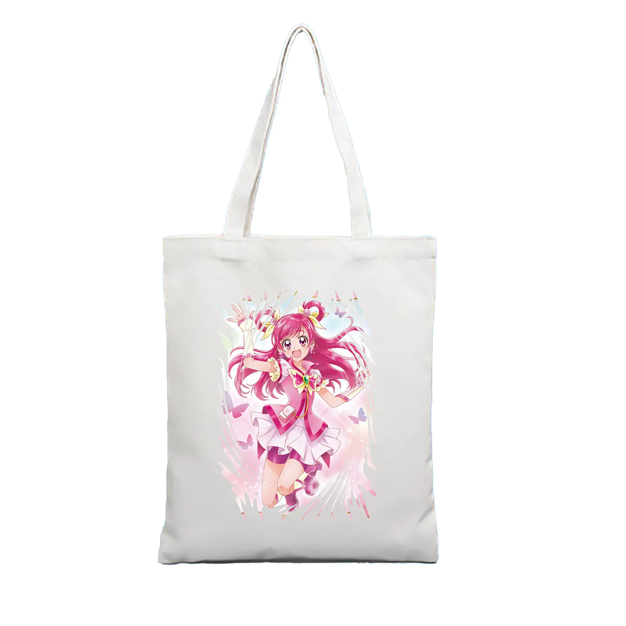 プリキュア グッズ,夢原のぞみ - 縦型キャンバス手提げバッグ（トートバッグ） ・ キャンバス素材 ・ ショッピング用 ・ 軽量 丈夫 お手入れ簡単