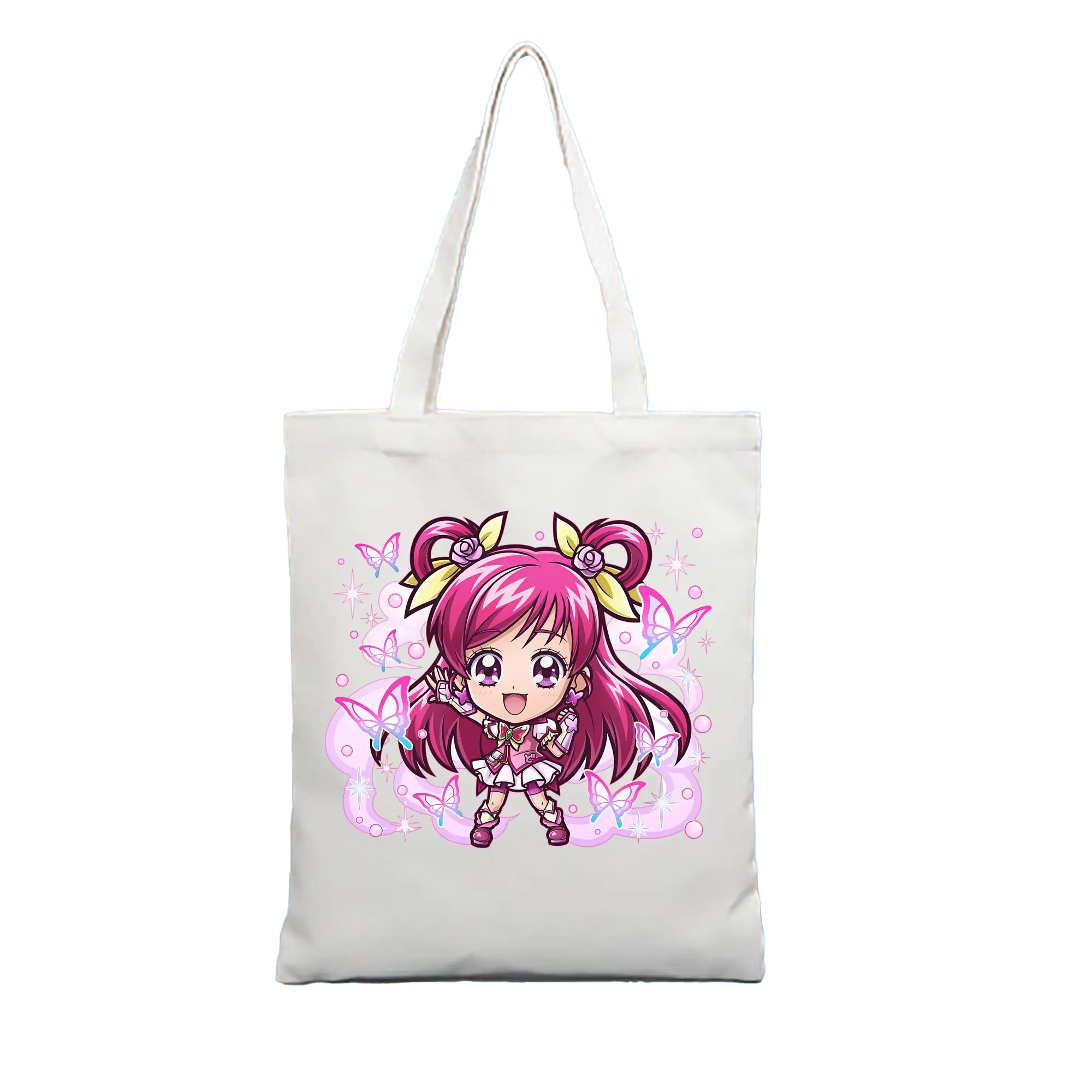 プリキュア グッズ,夢原のぞみ - 縦型キャンバス手提げバッグ（トートバッグ） ・ キャンバス素材 ・ ショッピング用 ・ 軽量 丈夫 お手入れ簡単