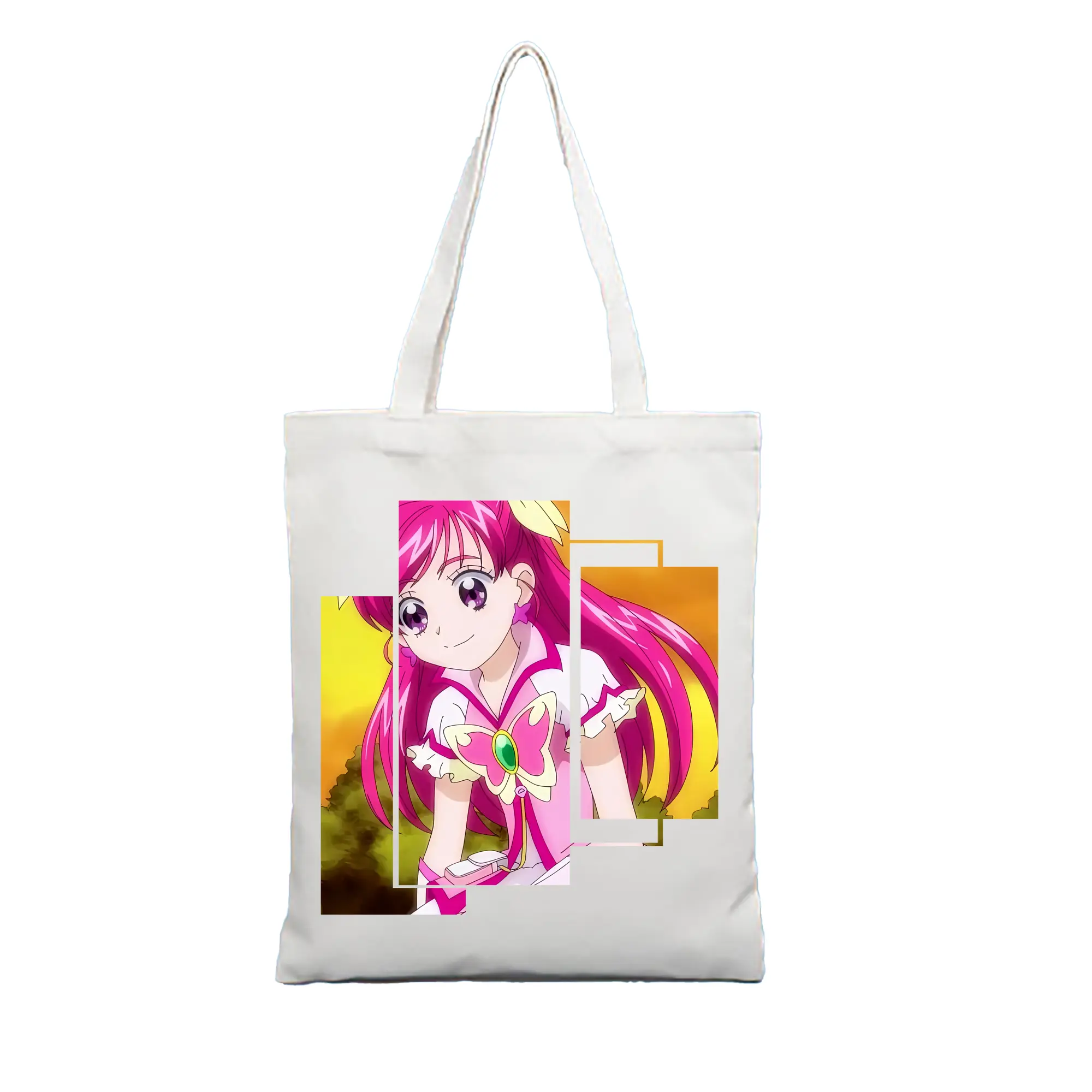 プリキュア グッズ,夢原のぞみ - 縦型キャンバス手提げバッグ（トートバッグ） ・ キャンバス素材 ・ ショッピング用 ・ 軽量 丈夫 お手入れ簡単