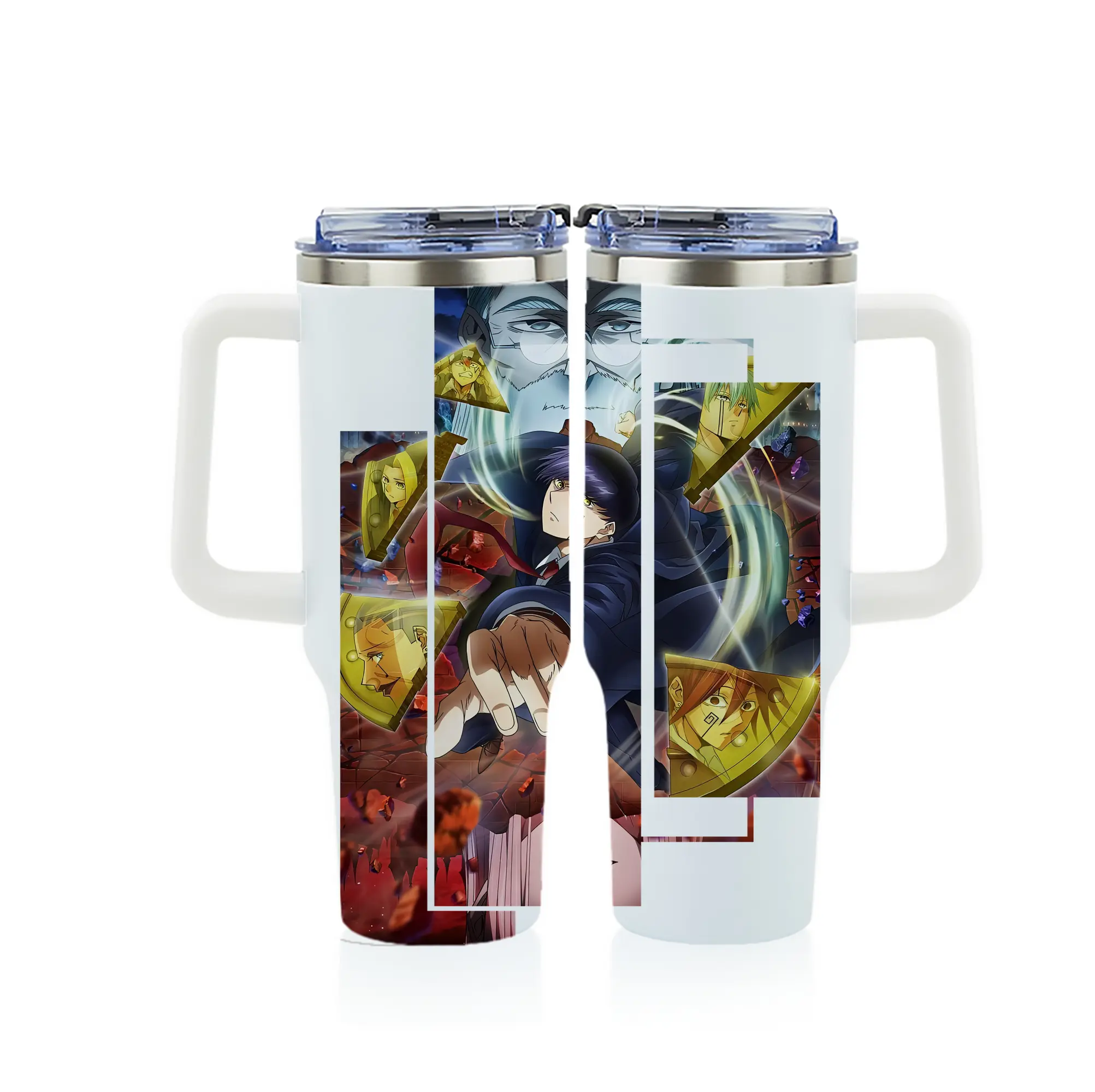 マッシュル グッズ,マッシュ・バーネデッド - 1200mL フルプリント車用タンブラー ・ 304ステンレス 内側 ・ 201ステンレス 外側 ・ 保温 保冷 ・ 通勤 ドライブ アウトドア用