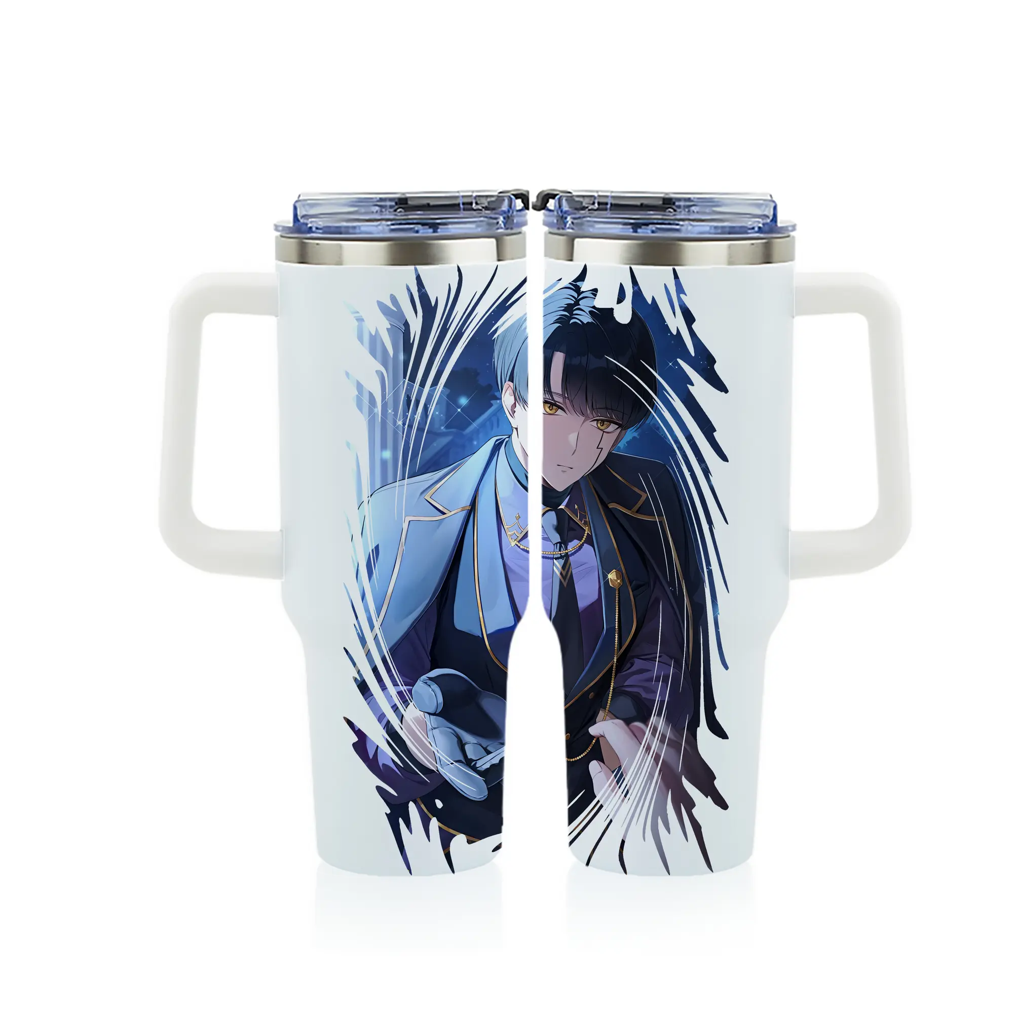 マッシュル グッズ,マッシュ・バーネデッド - 1200mL フルプリント車用タンブラー ・ 304ステンレス 内側 ・ 201ステンレス 外側 ・ 保温 保冷 ・ 通勤 ドライブ アウトドア用