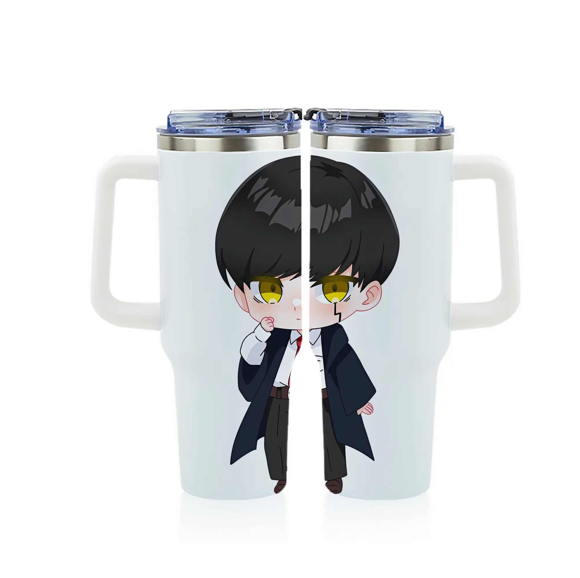 マッシュル グッズ,マッシュ・バーネデッド - 1200mL フルプリント車用タンブラー ・ 304ステンレス 内側 ・ 201ステンレス 外側 ・ 保温 保冷 ・ 通勤 ドライブ アウトドア用