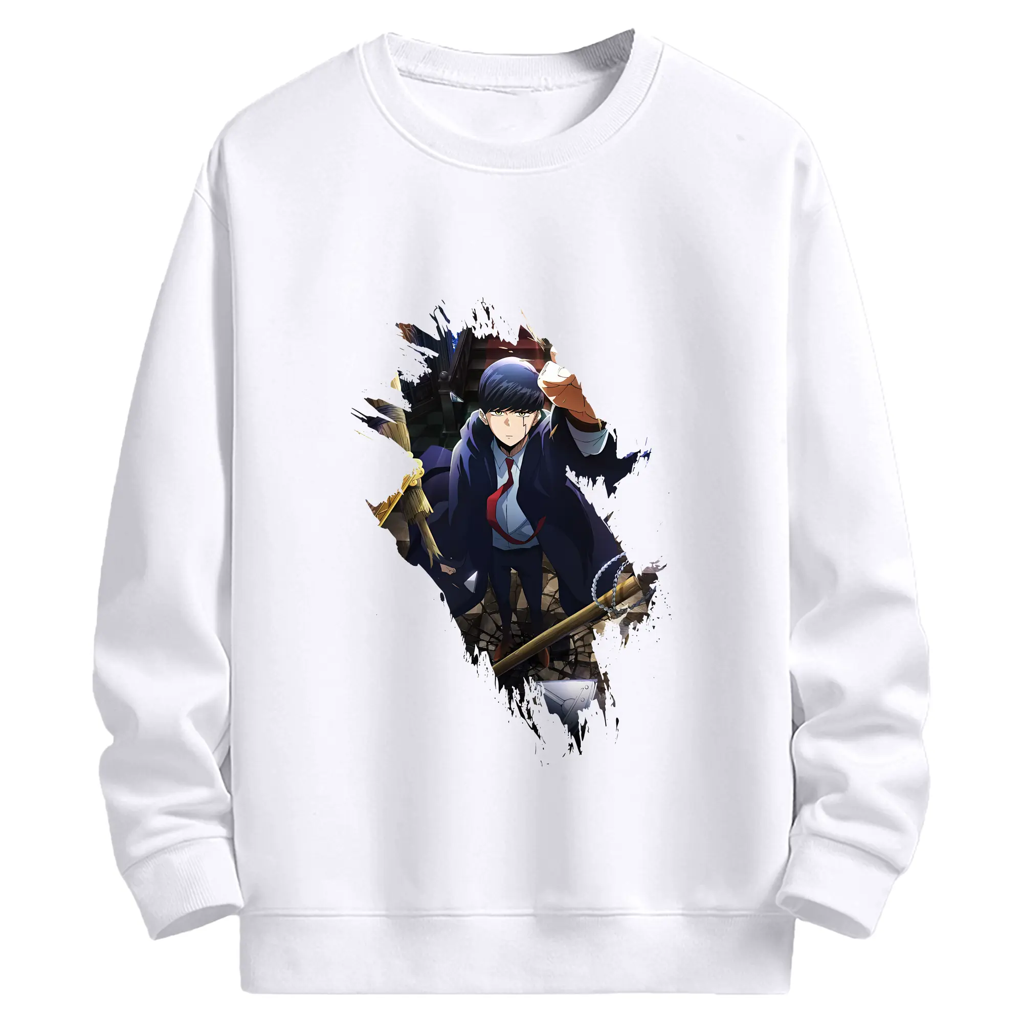 マッシュル グッズ,マッシュ・バーネデッド - 高品質 クルーネック スウェット ・ コットン59％ ポリエステル41％ ・ ユニセックス 長袖 トレーナー ・ カジュアル デイリー スポーツ 散歩用