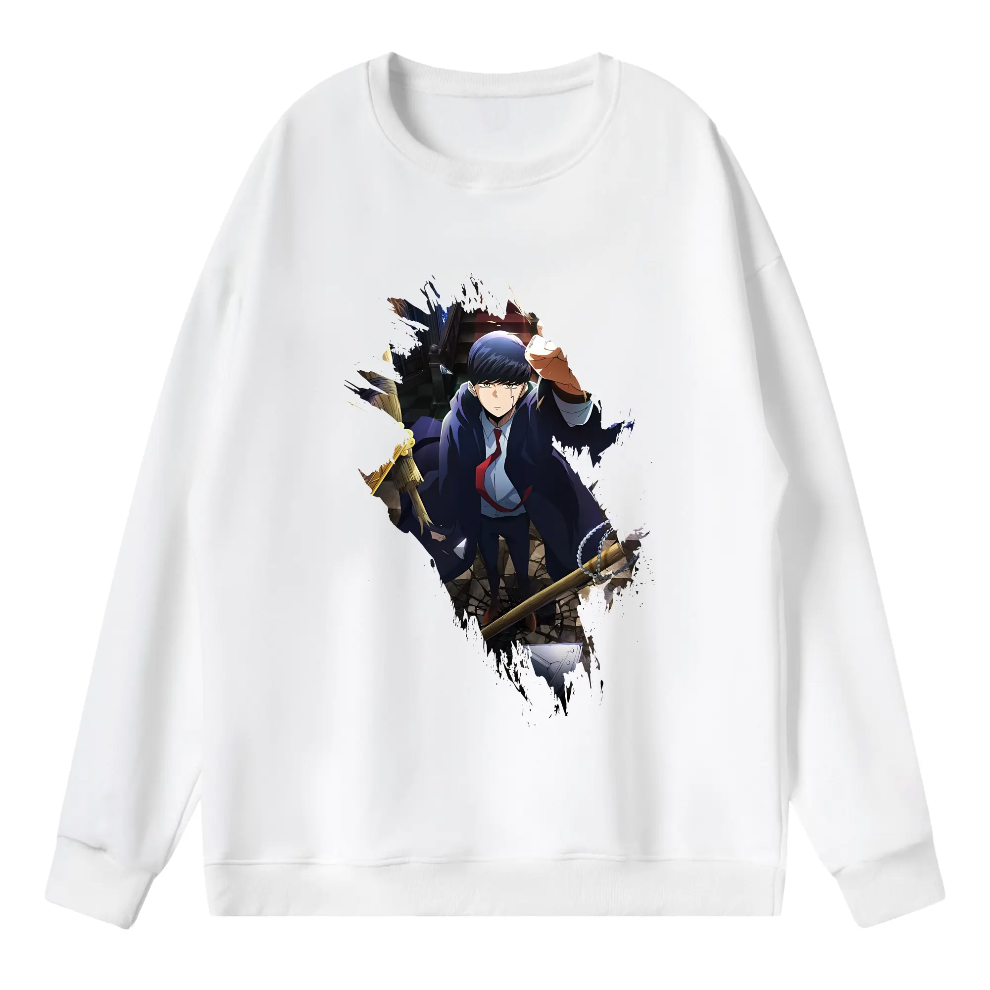 マッシュル グッズ,マッシュ・バーネデッド - 薄手 クルーネック スウェット 裏毛260g · ポリエステル 春秋向け カジュアル 男女兼用 · トレーナー デイリー スポーツ 散歩に最適