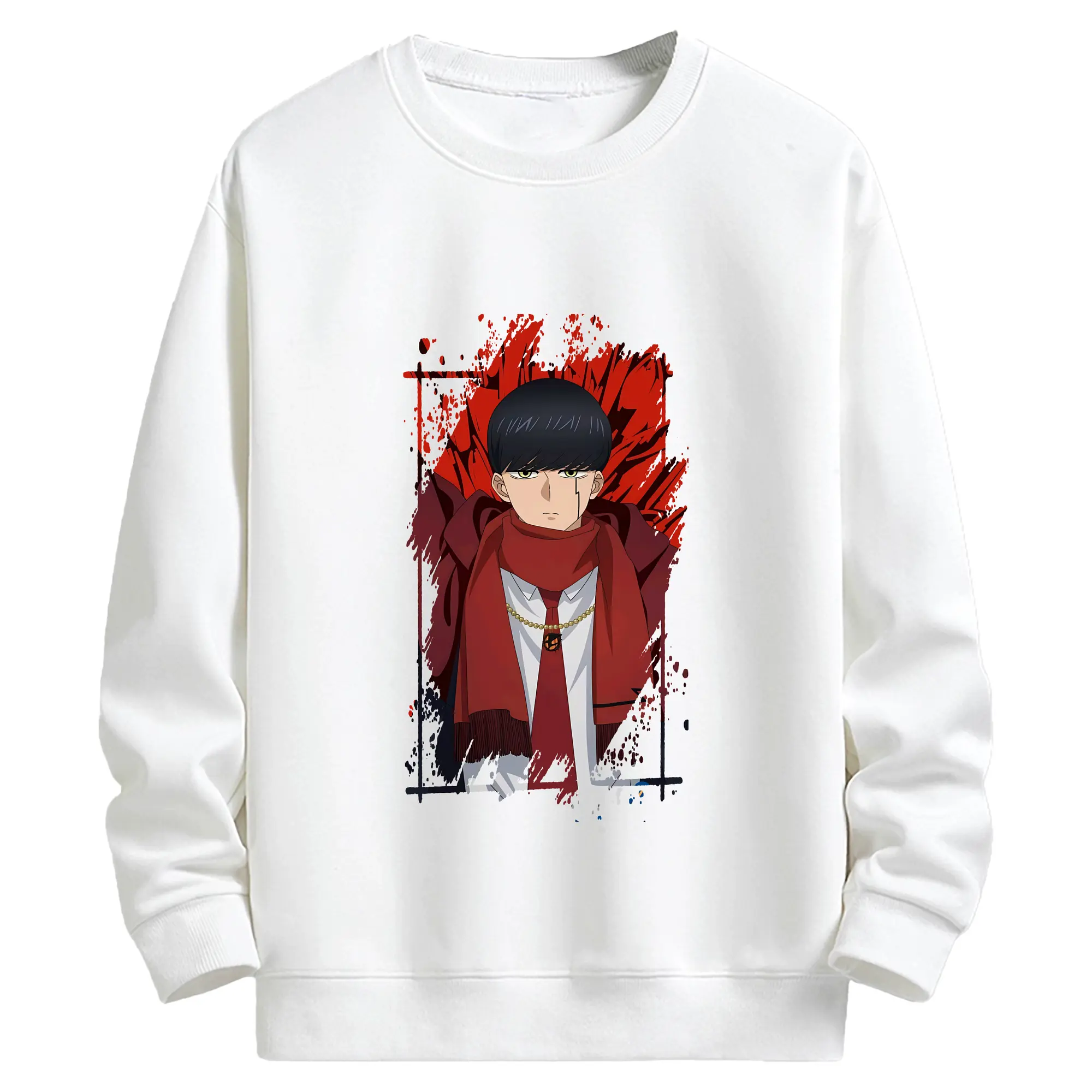 マッシュル グッズ,マッシュ・バーネデッド - キッズ クルーネックスウェットシャツ ・ フロントプリント ・ 綿80％ ポリエステル20％ ・ 快適 通学 スポーツ 日常使い お散歩用