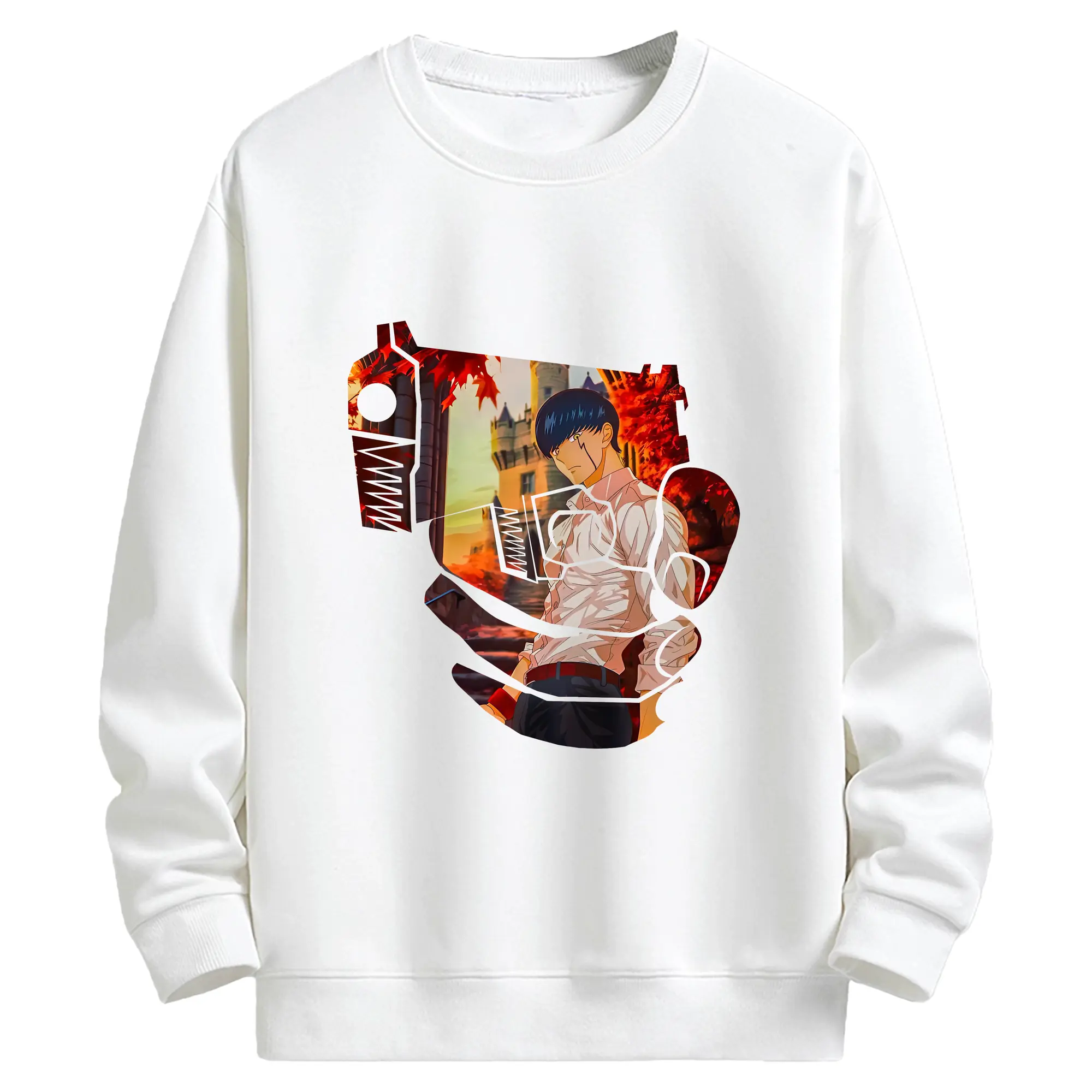 マッシュル グッズ,マッシュ・バーネデッド - キッズ クルーネックスウェットシャツ ・ フロントプリント ・ 綿80％ ポリエステル20％ ・ 快適 通学 スポーツ 日常使い お散歩用