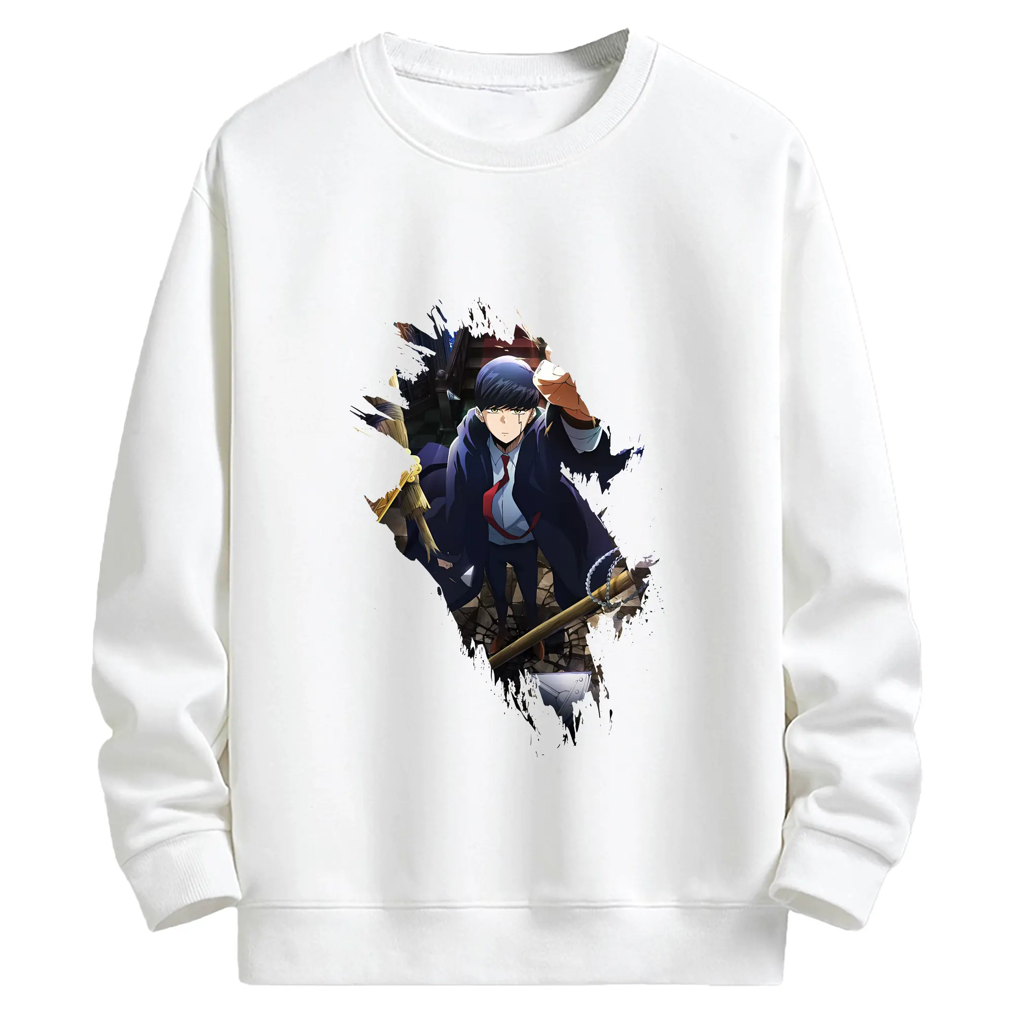 マッシュル グッズ,マッシュ・バーネデッド - キッズ クルーネックスウェットシャツ ・ フロントプリント ・ 綿80％ ポリエステル20％ ・ 快適 通学 スポーツ 日常使い お散歩用