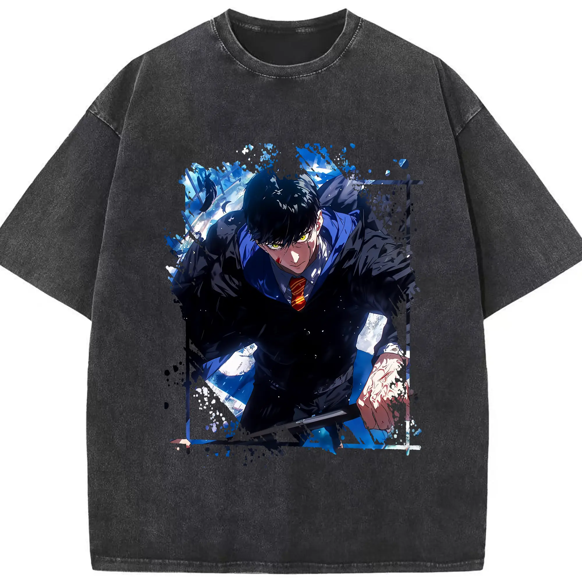 マッシュル グッズ,マッシュ・バーネデッド - 綿100％ ヴィンテージ風 半袖Tシャツ ・ フロントプリント ・ 柔らか肌触り ・ 通気性 快適 ・ スポーツ カジュアル 外出用