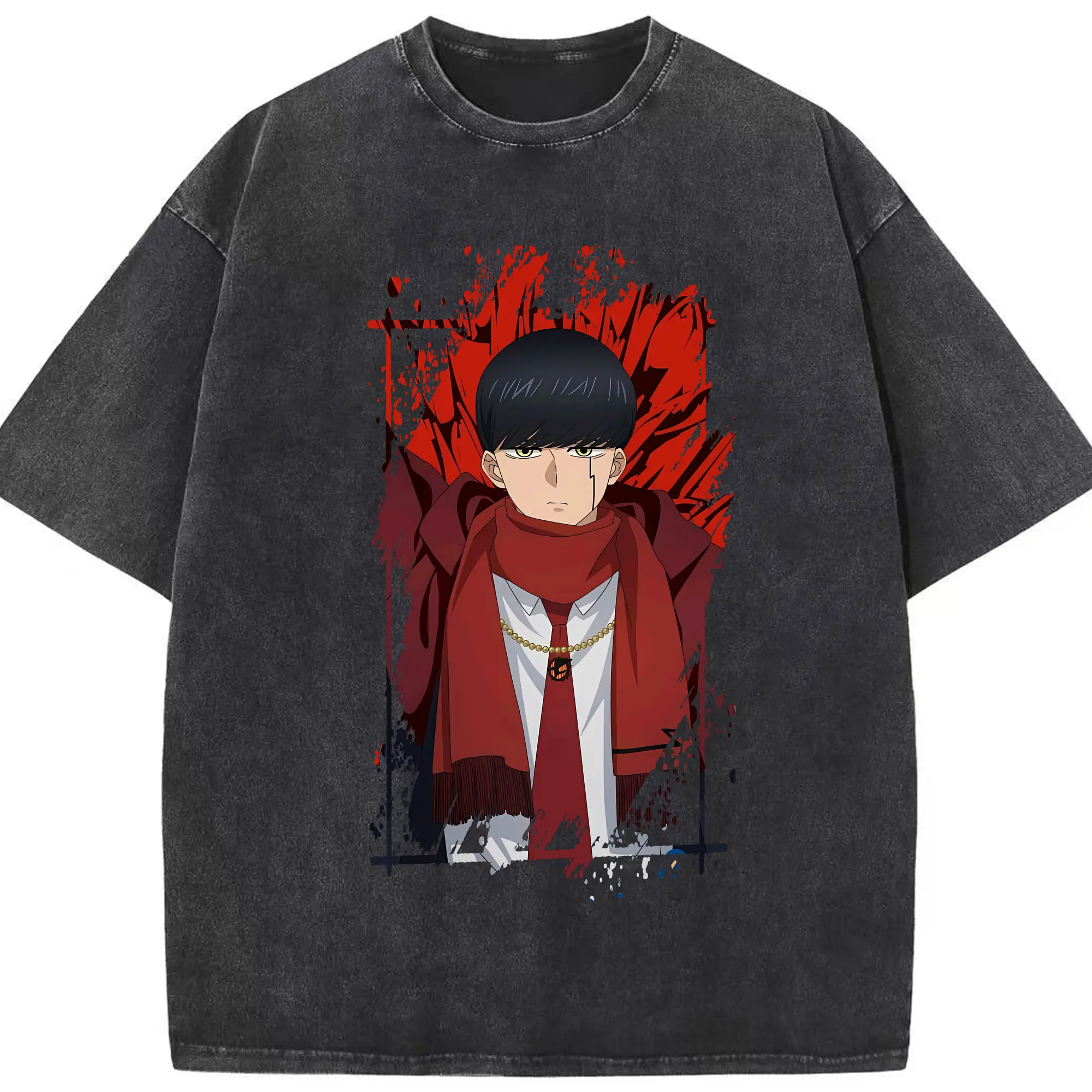 マッシュル グッズ,マッシュ・バーネデッド - 綿100％ ヴィンテージ風 半袖Tシャツ ・ フロントプリント ・ 柔らか肌触り ・ 通気性 快適 ・ スポーツ カジュアル 外出用